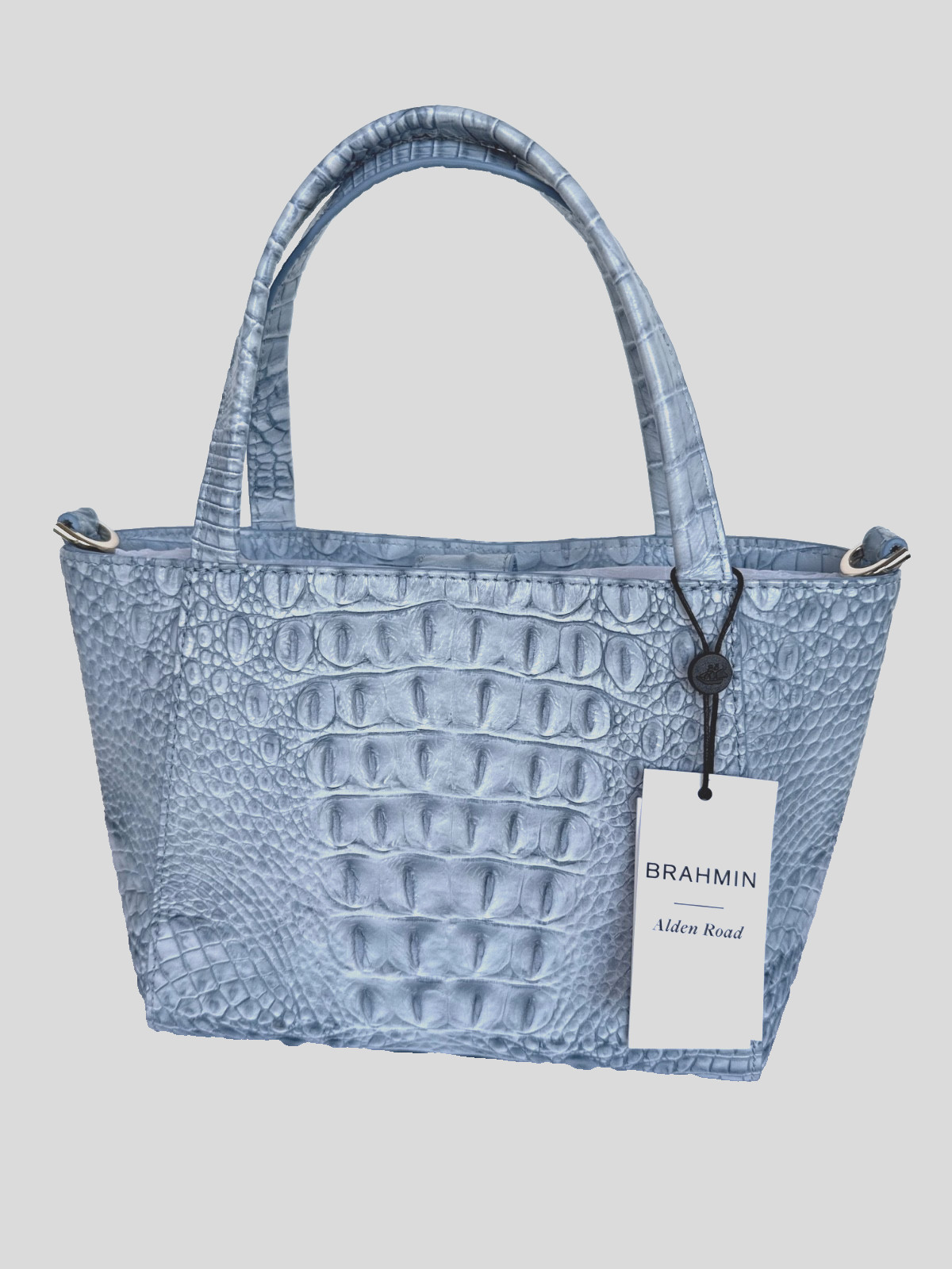 BRAHMIN Small Mona Tote Bag Stonewash Alden Road NWT