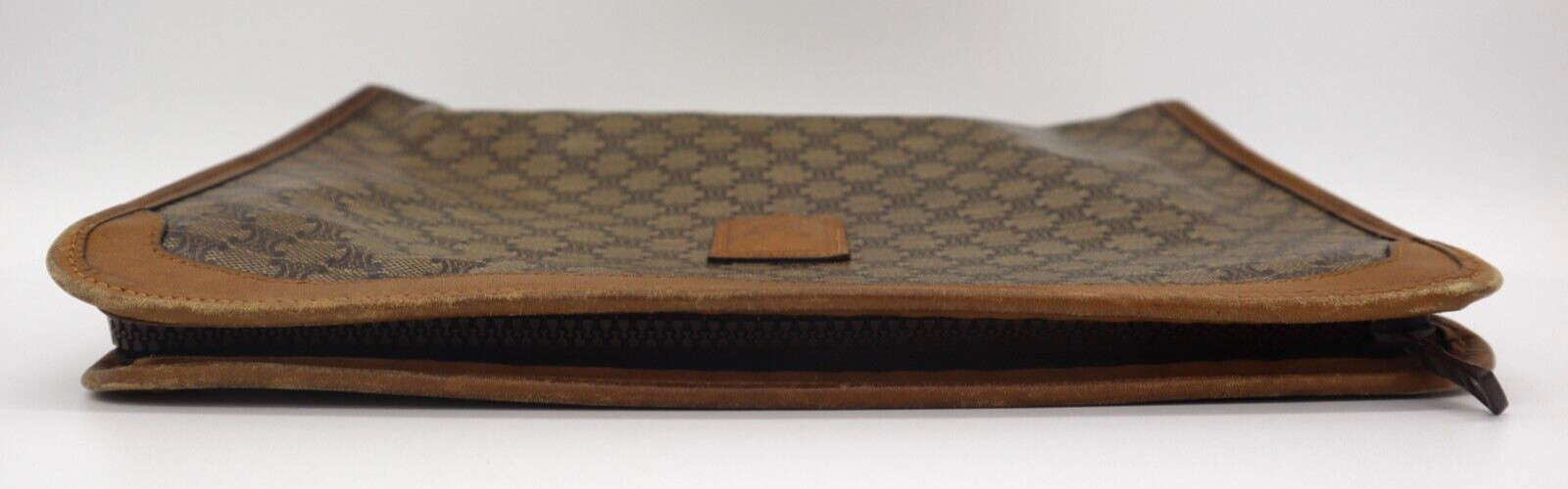 CELINE Clutch Bag Macadam PVC Leather Auth
