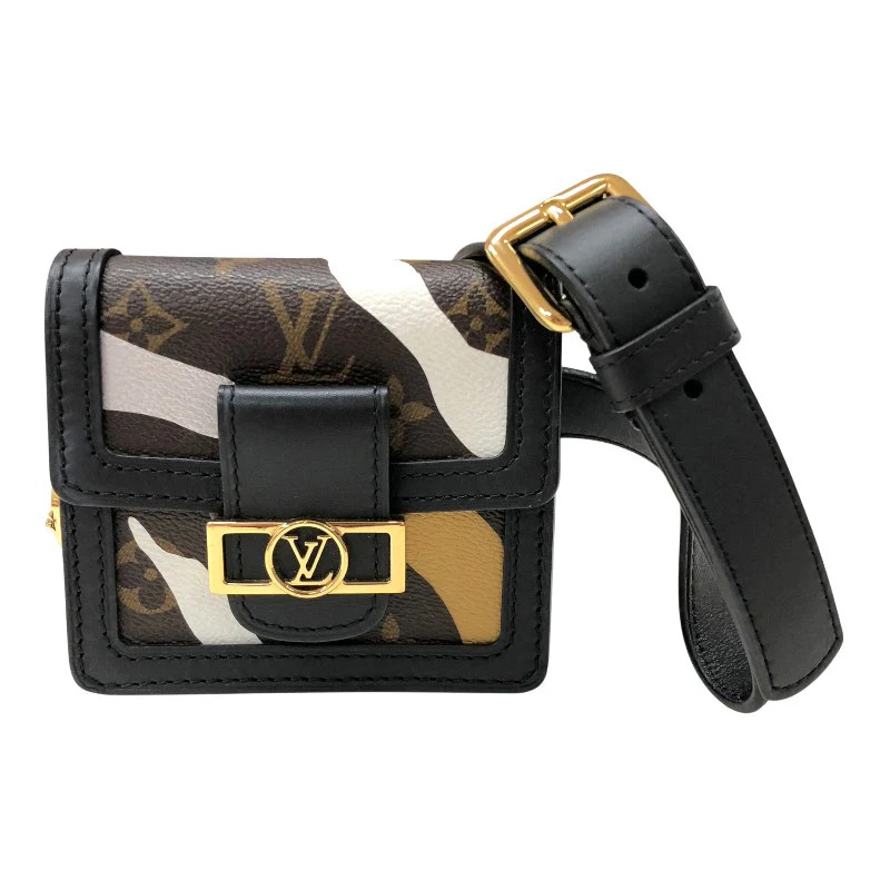 LOUIS VUITTON Bumbag Doefine BB Waist Bag Black / Brown Leather #OKB3087