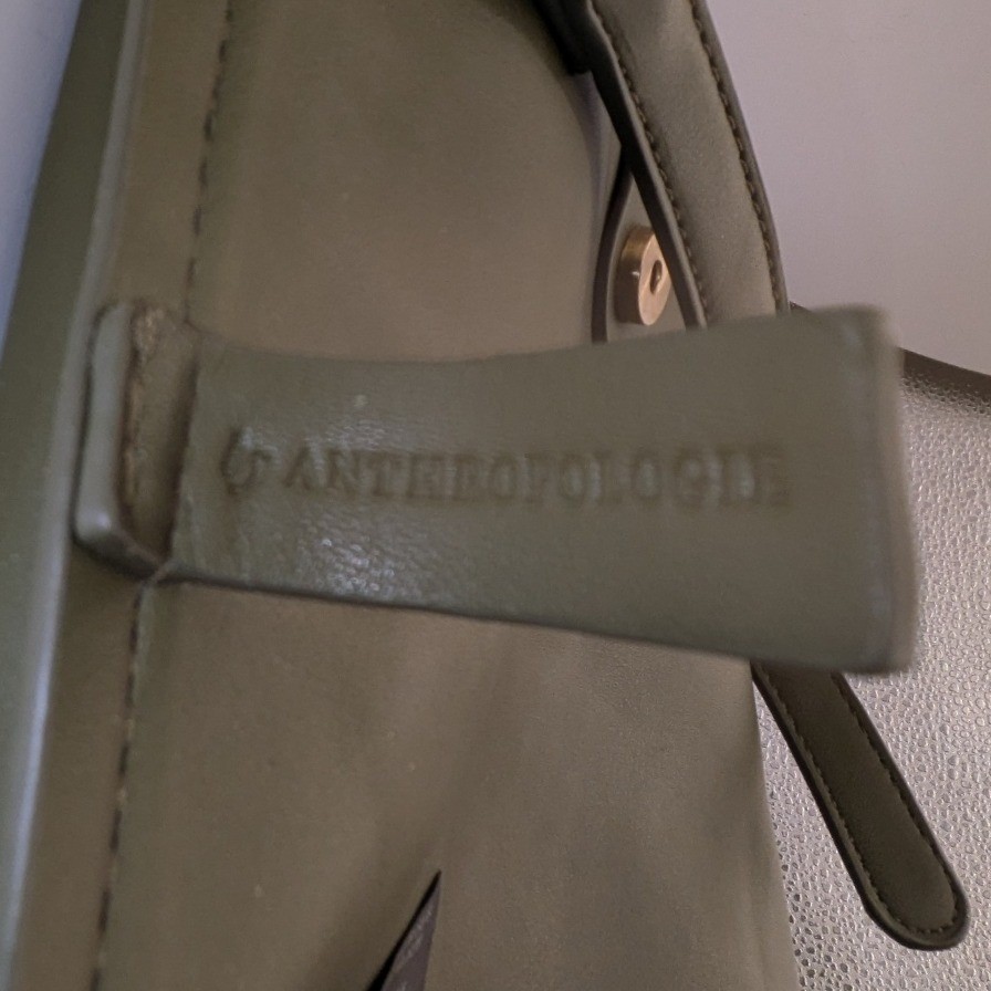 Anthropologie $68 Green Tortoiseshell Ring Lucite-Handled Tote Crossbody Bag
