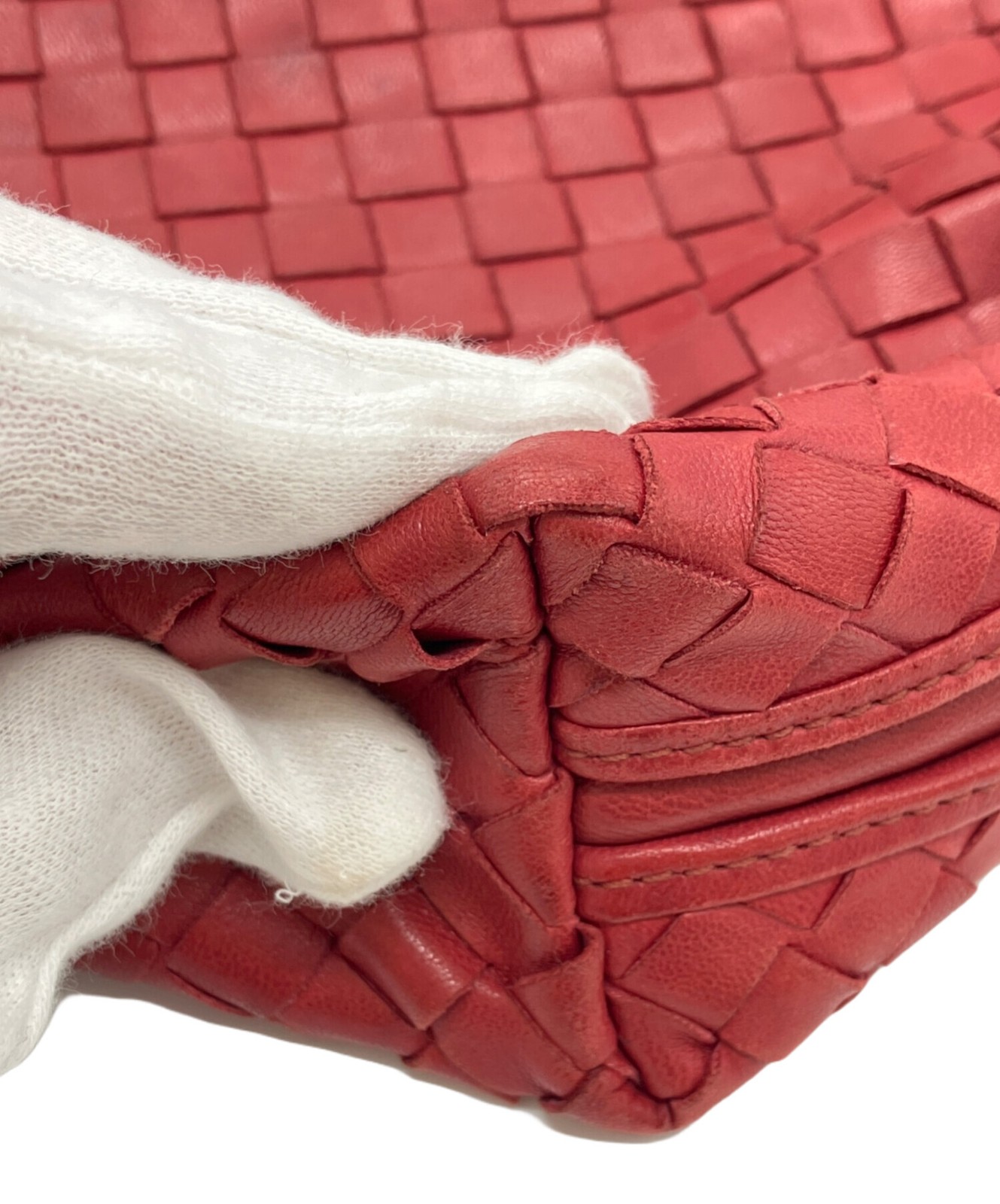 BOTTEGA VENETA Shoulder bag Red Authentic From Japan