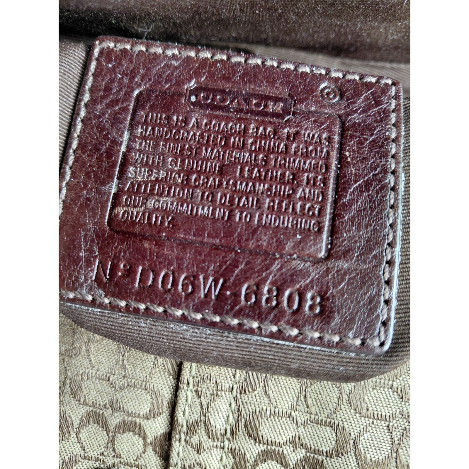 Coach Soho Mini Signature Jacquard Buckle Flap Hobo Bag Brown 6808