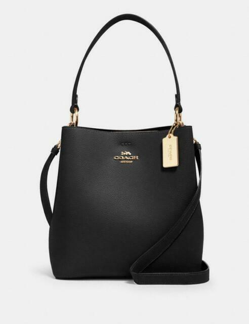 Coach Town Shoulder Bag Leather – Black