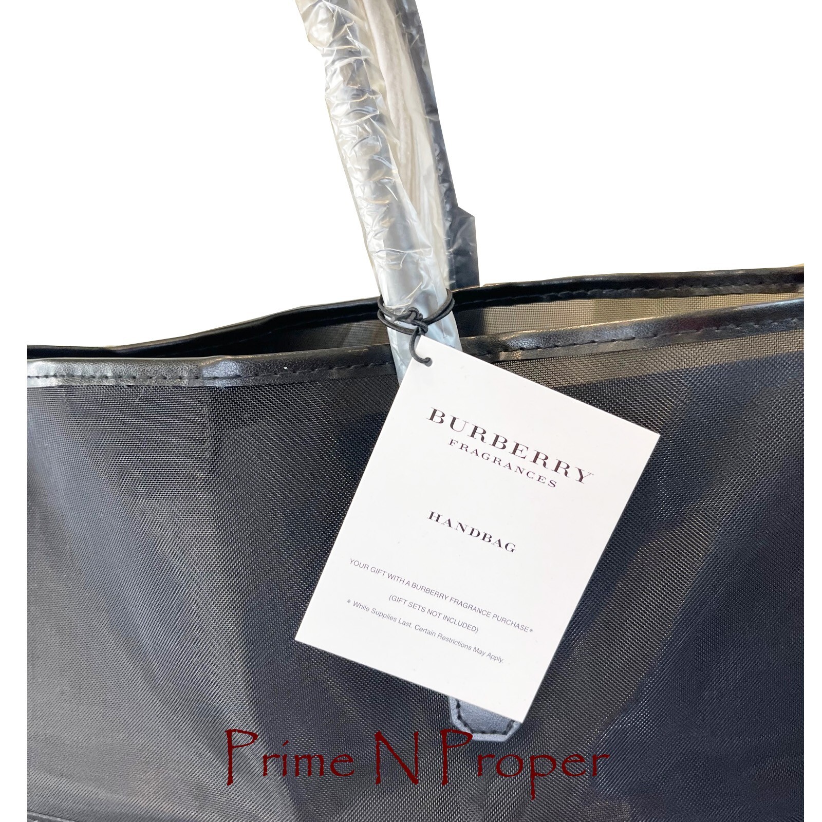 Burberry Fragrances Midium Size Black Mesh Tote Bag