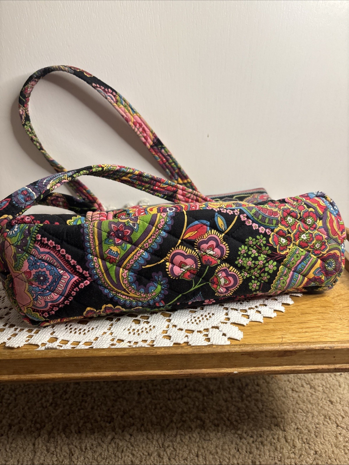 Vera Bradley Medium Tote In Symphony In Hue Retired Pattern