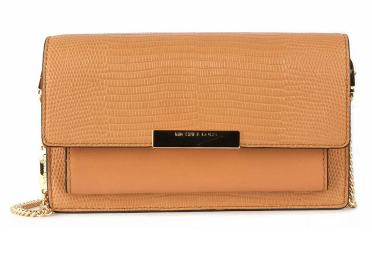 Michael Kors Snake-Skin Effect Wallet On Chain Crossbody Bag Cider Rare!