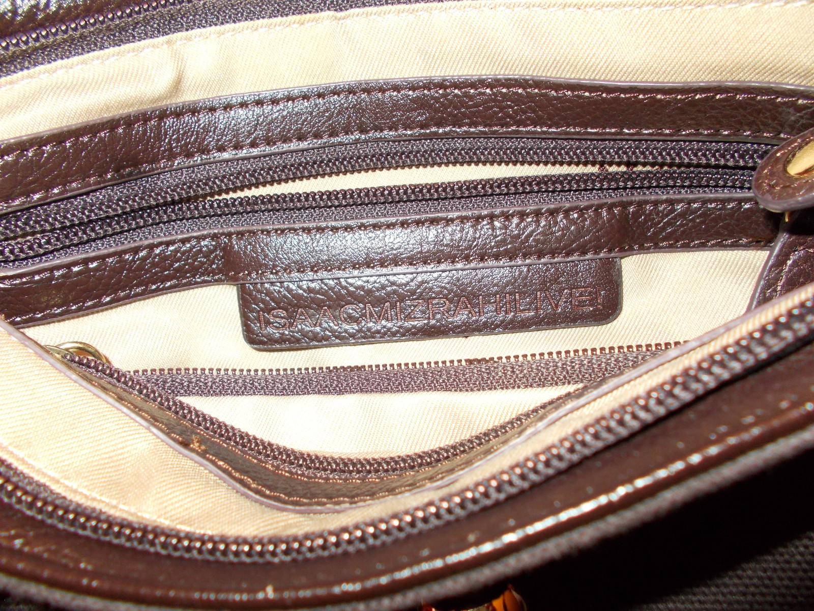 Isaac Mizrahi LIVE Brown Crossbody Adjustable Small Handbag