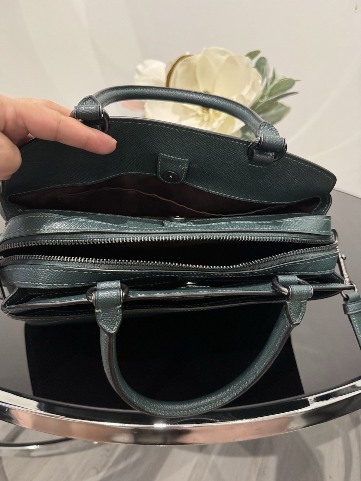 COACH Green Mini Lillie Carryall