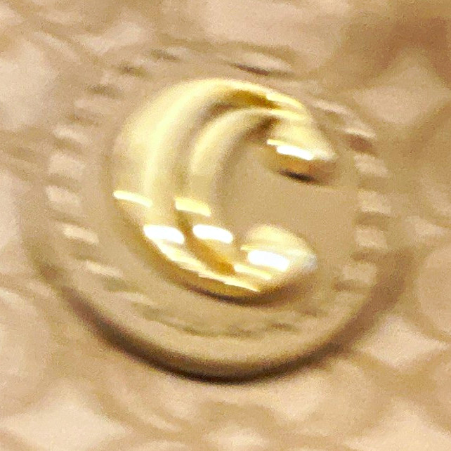 Coach Metallic Gold Logo Zip Shoulder Bag w/ Detachable Strap, Small