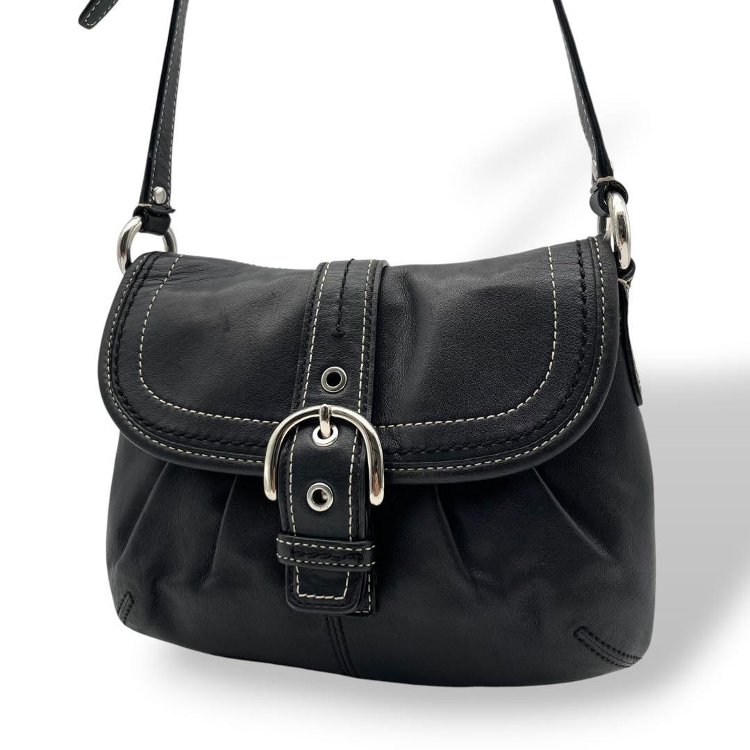 Very COACH Soho Shoulder Bag Black Leather
