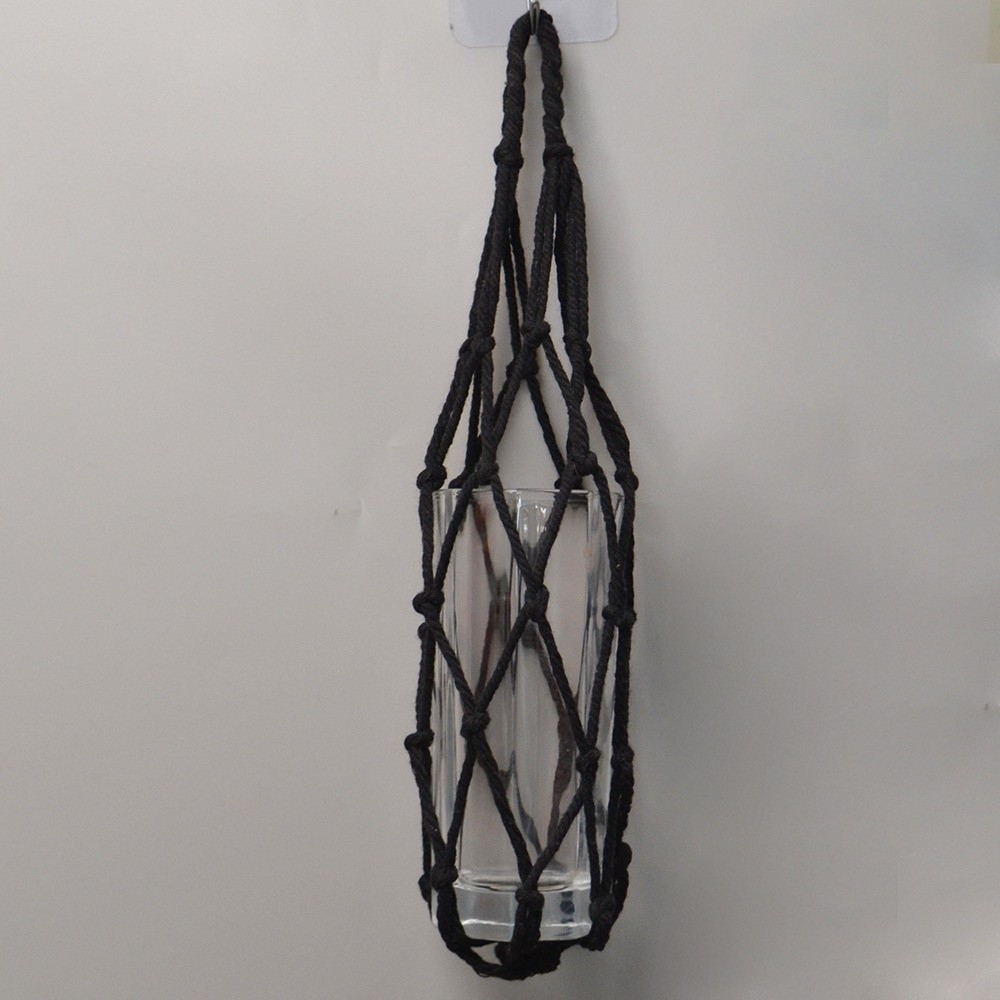 Foldable Coffee Cup Mesh Bag Woven Net Portable Cups Holder Beach