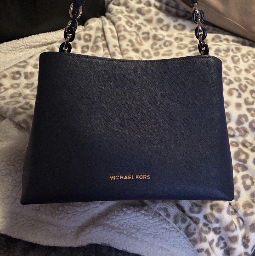 MICHAEL KORS. Sofia Large Saffiano Leather Satchel