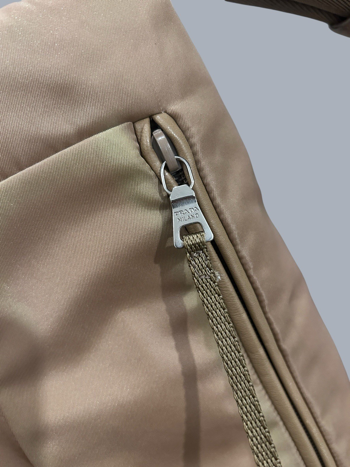 Vintage Prada Tessuto Tec Deserto – Beige shoulder bag #Y2K #luxury #prada