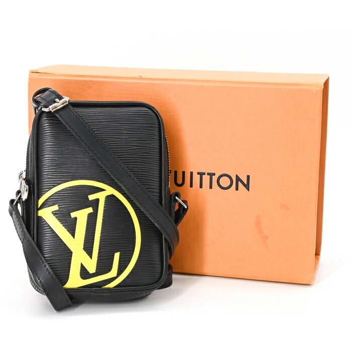 Louis Vuitton Danube PPM LV Epi Leather Shoulder Body Bag Black Yellow M53434