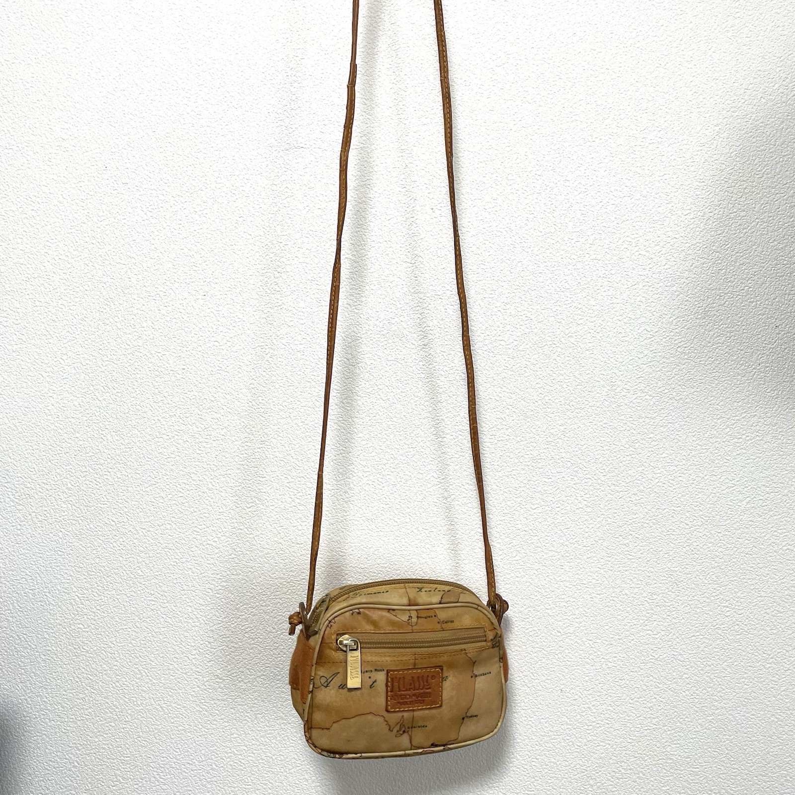 1ª Prima Classe Alviero Martini Mini Shoulder Bag Crossbody Pouch Small Leather
