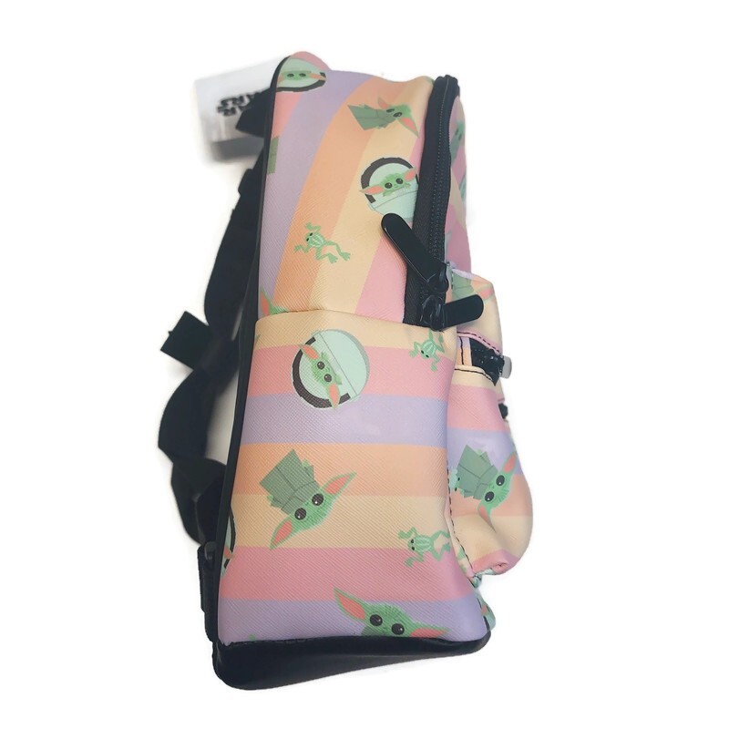 Bioworld Star Wars Grogu Mini Backpack Womens Pink Baby Yoda Frog Bag 11×9 New