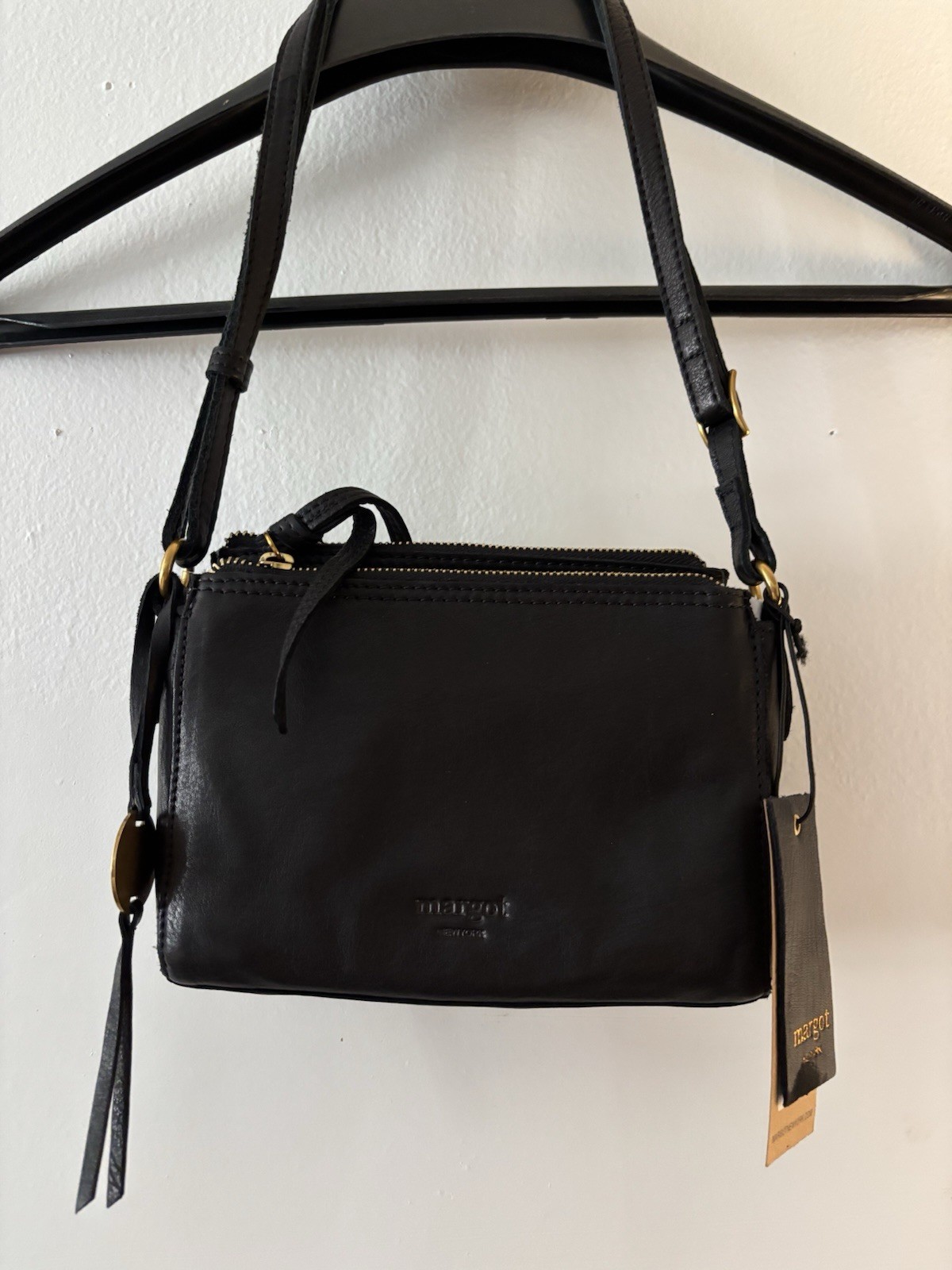 Margot New York Genuine Leather Crossbody Bag