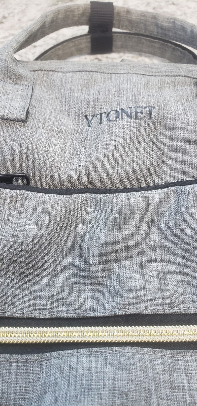 YTONET Laptop Backpack School/Travel Backpack with USB Charging Port Light Grey