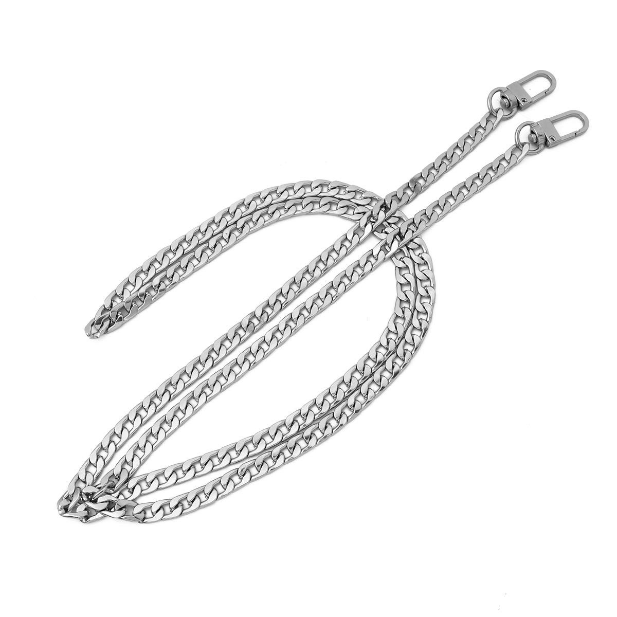 HAIOPS Purse Chain DIY Handbag Strap Shoulder Bag 47 47″/ 120cm, silver