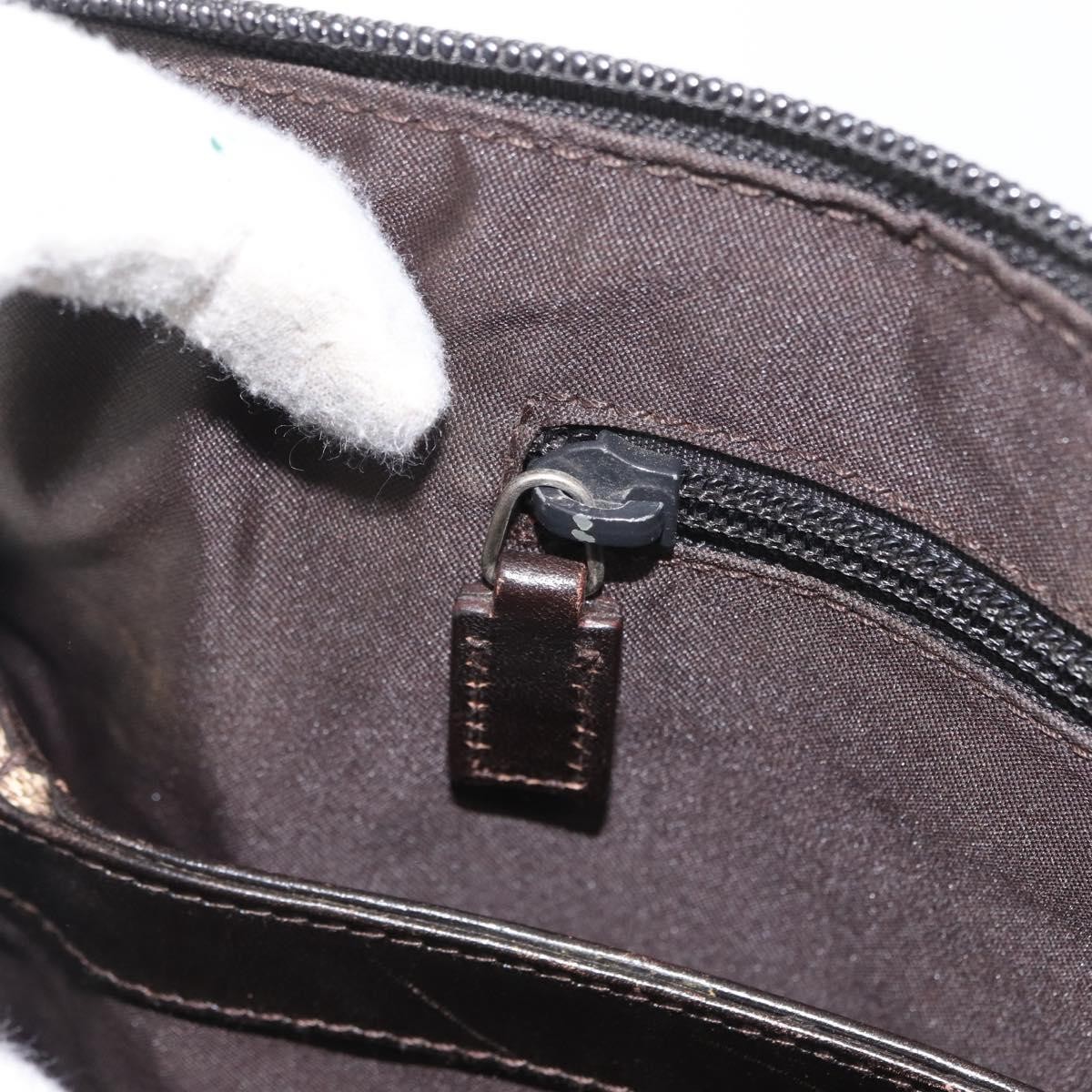GUCCI GG Canvas Business Bag Beige Silver 015 3707 Auth gh1806