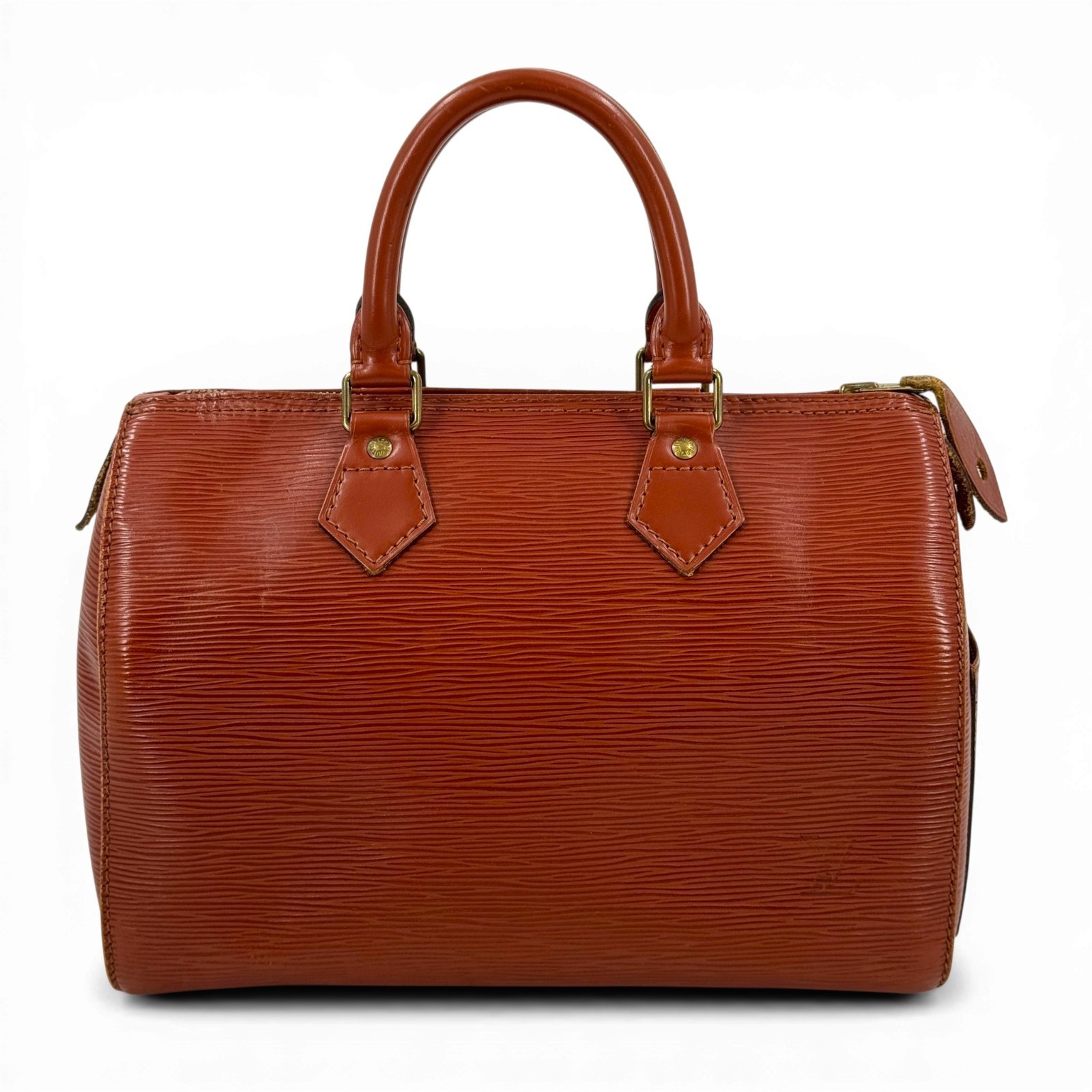 Auth LOUIS VUITTON Epi Kenya Brown Speedy 25 Leather Vintage Boston Bag M43013