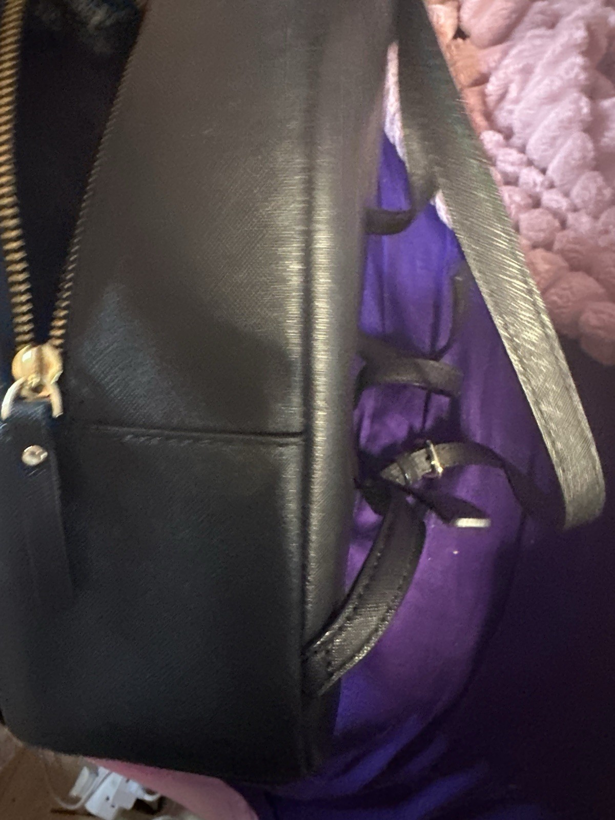 kate spade new york Black Sequin Applique Zip Backpack, Detachable Strap