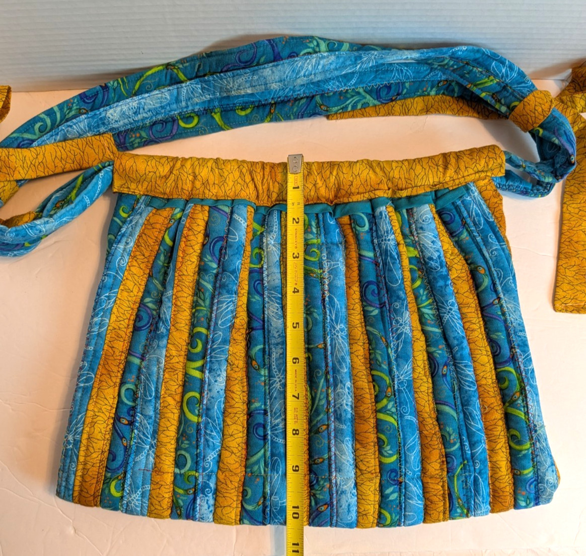 Handmade Fabric Tote Bag Beach Pool Warm Summer Colors 13x 10 Inches