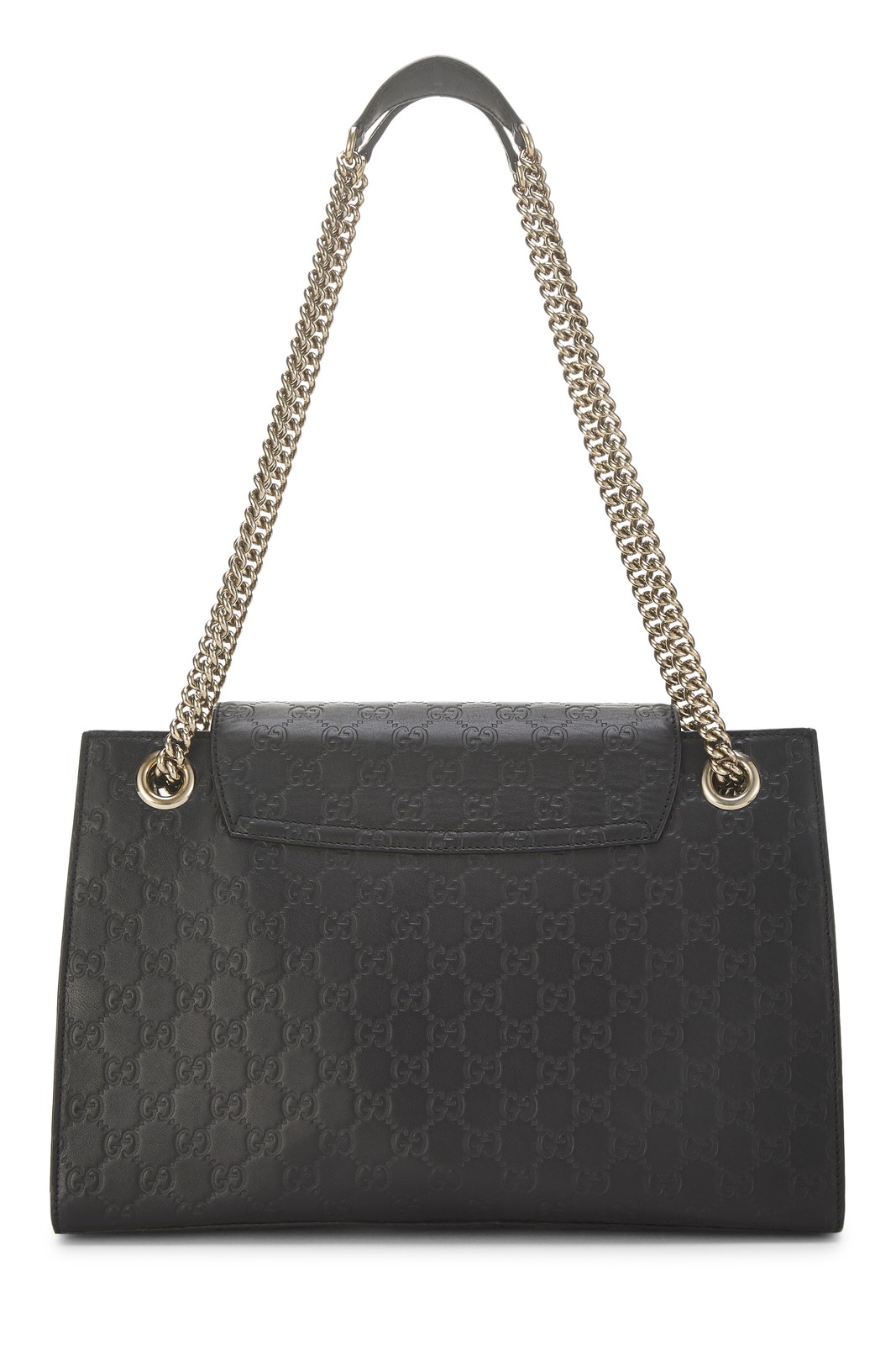 Gucci Black Guccissima Leather Emily Chain Shoulder Bag Large – WGACA