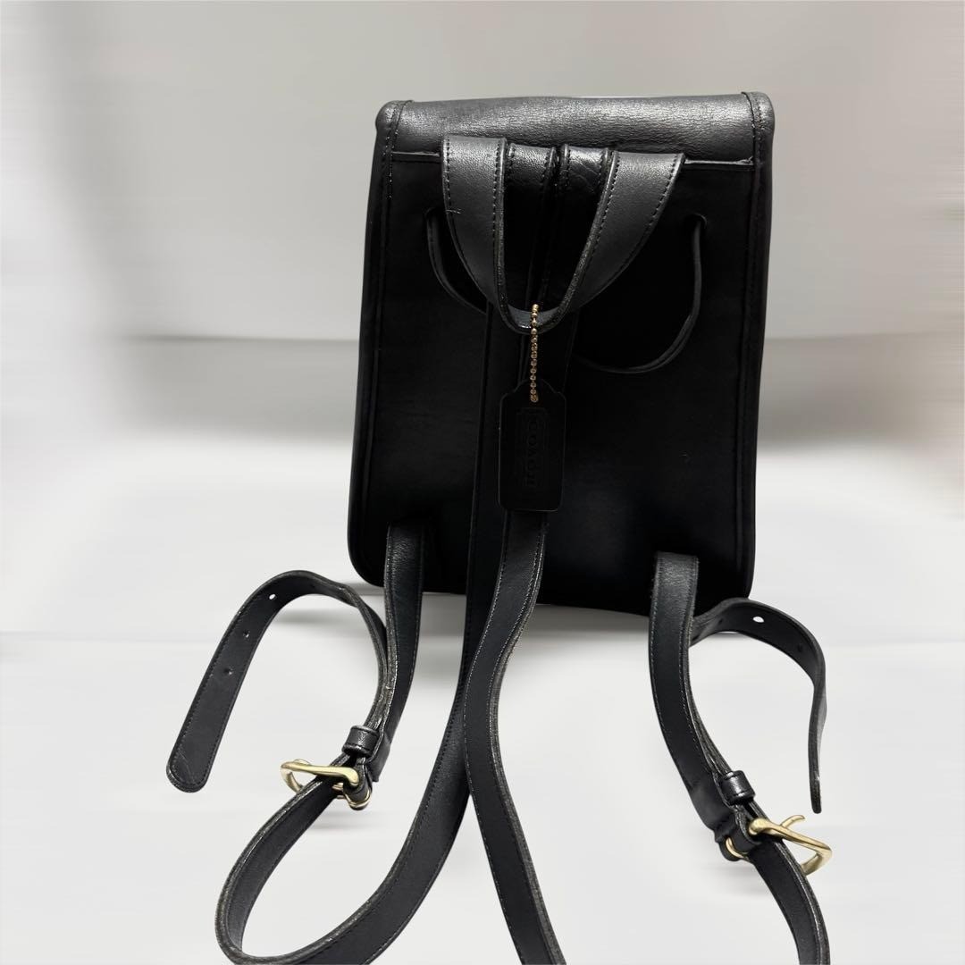 Vintage Old Coach 9960 Black Leather Bag Backpack Womens Handbag VTG Made in USA
