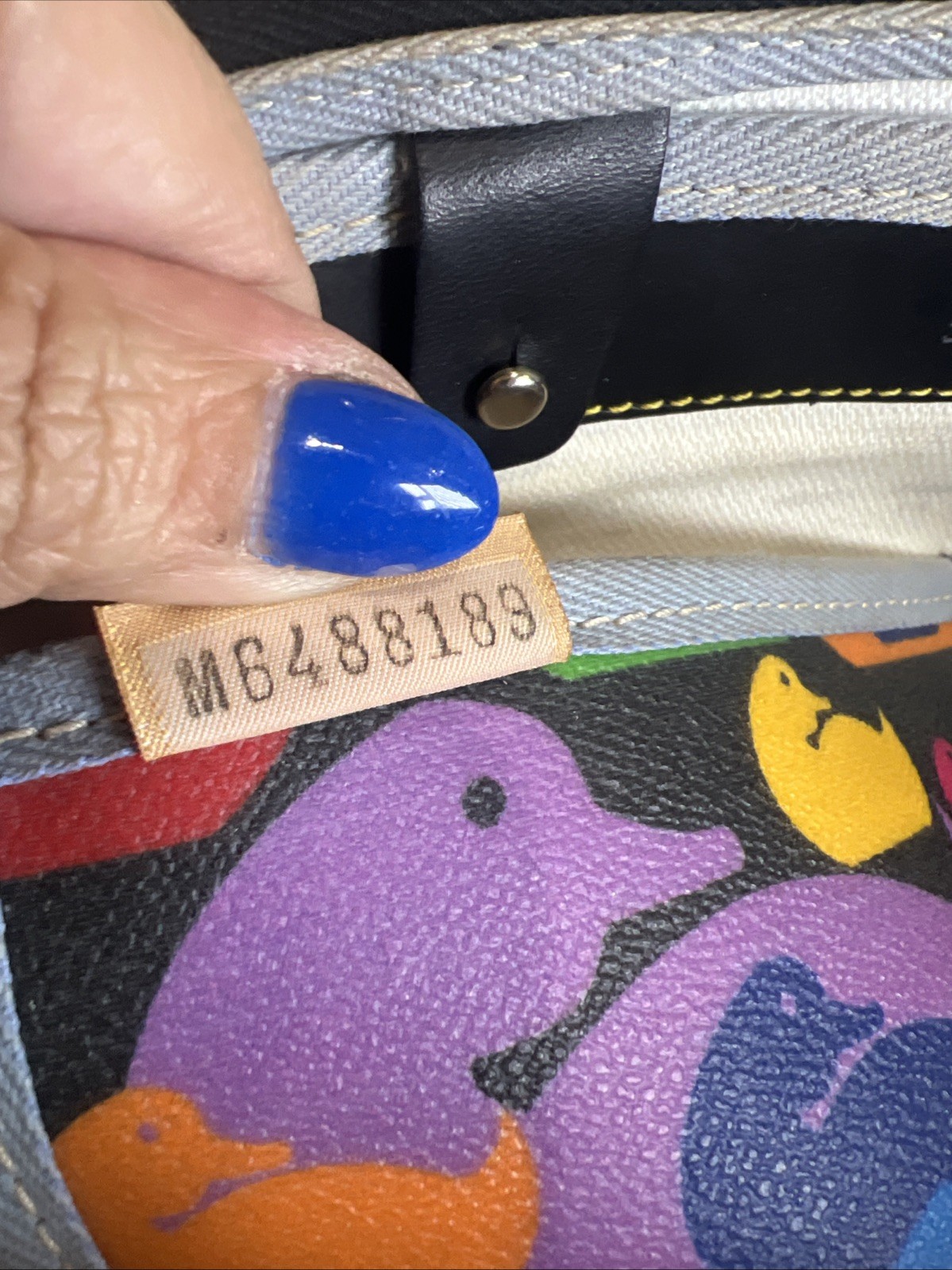 Dooney & Bourke Multicolor Signature Duck Shoulder Bag