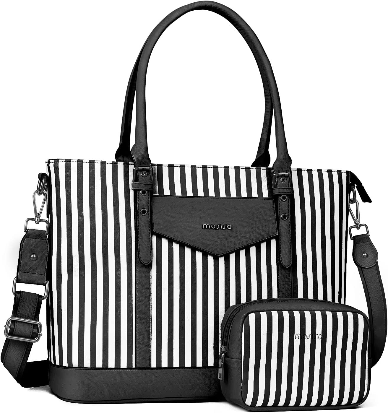 17 17.3 inch PU Leather Laptop Tote Bag for Women MacBook Notebook Chromebook