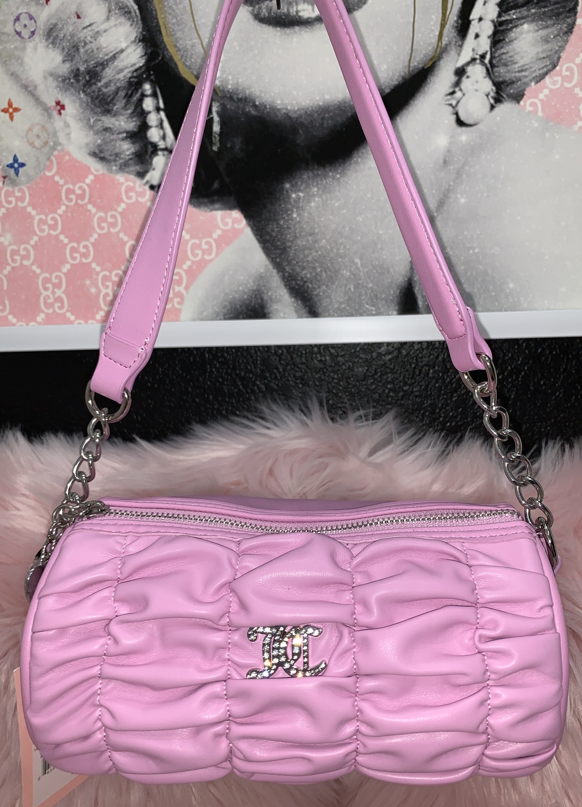Juicy Couture Fondant Pink Run the World Shoulder Bag 11JCCHEMX-FP NWT