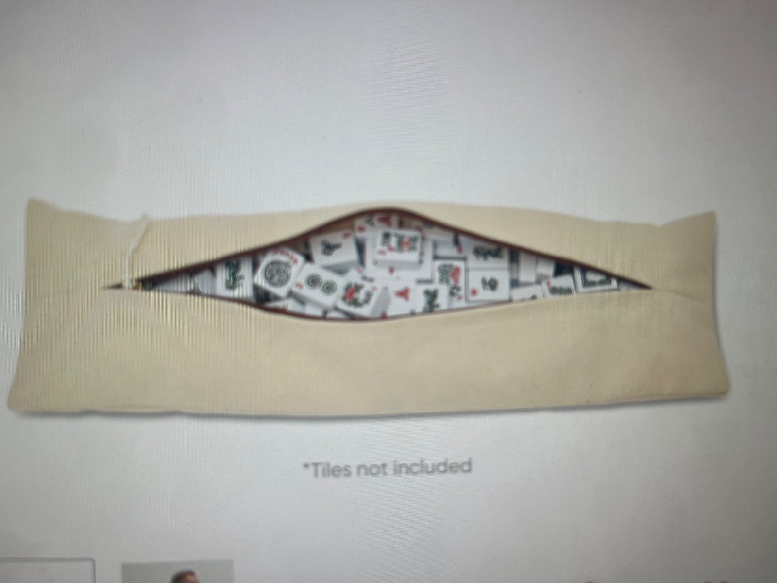 Boulevard Margo Coated Canvas Natural Mahjong Bag Travel Case New with Tags