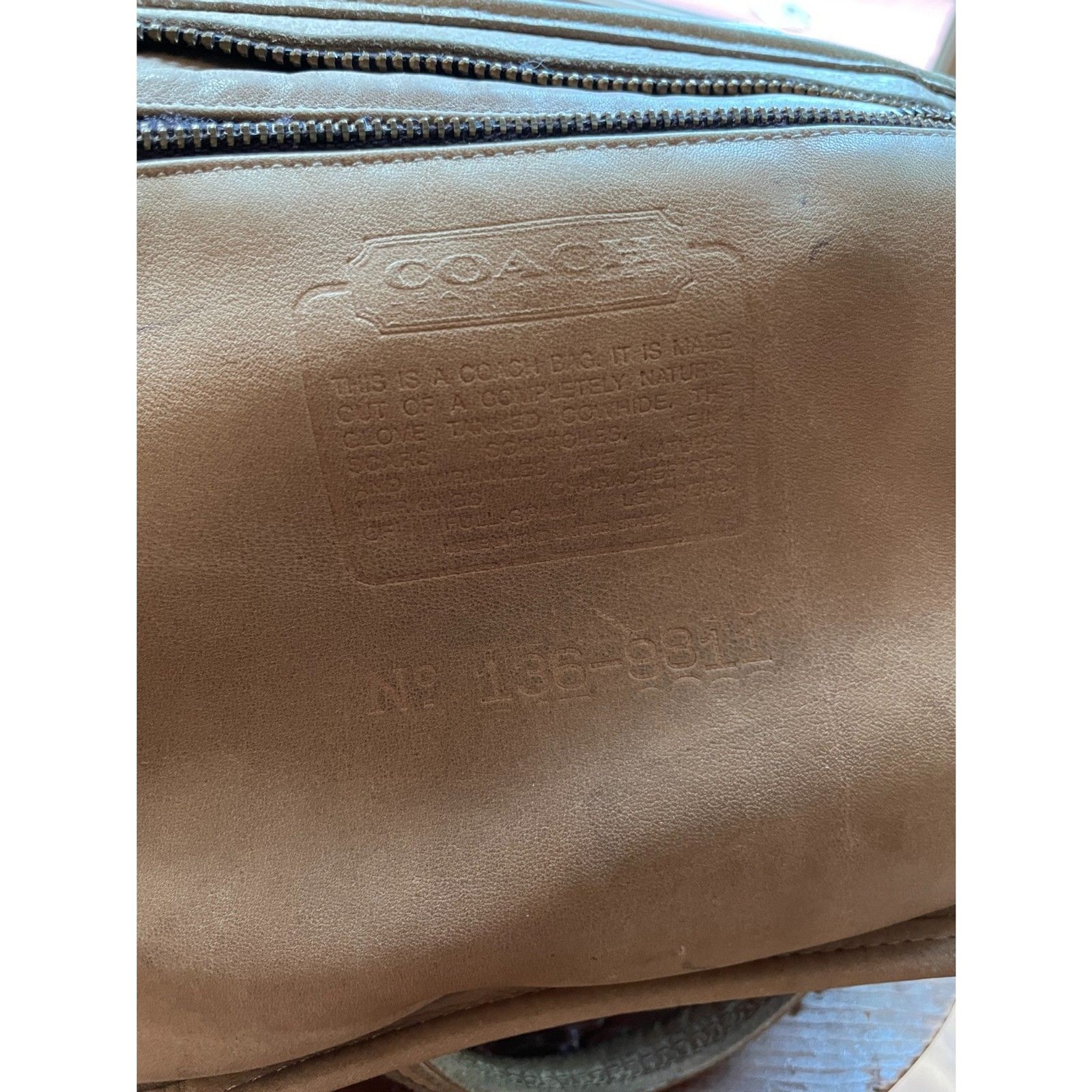 Vintage Coach Soft Satchel 9311 Tan Glove Leather USA classic Shoulder Purse