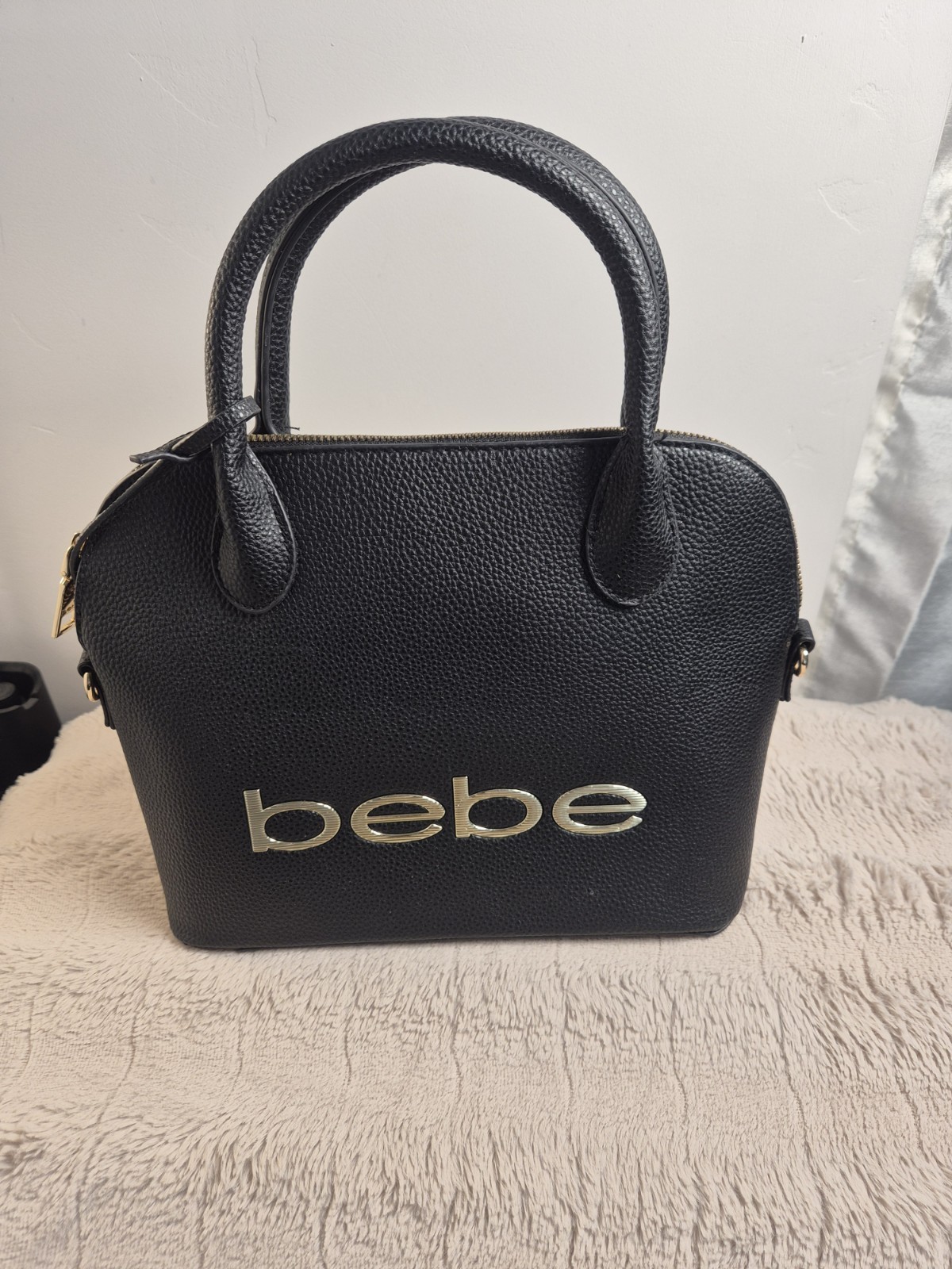 BEBE Logo Crossbody Handbag Purse Black