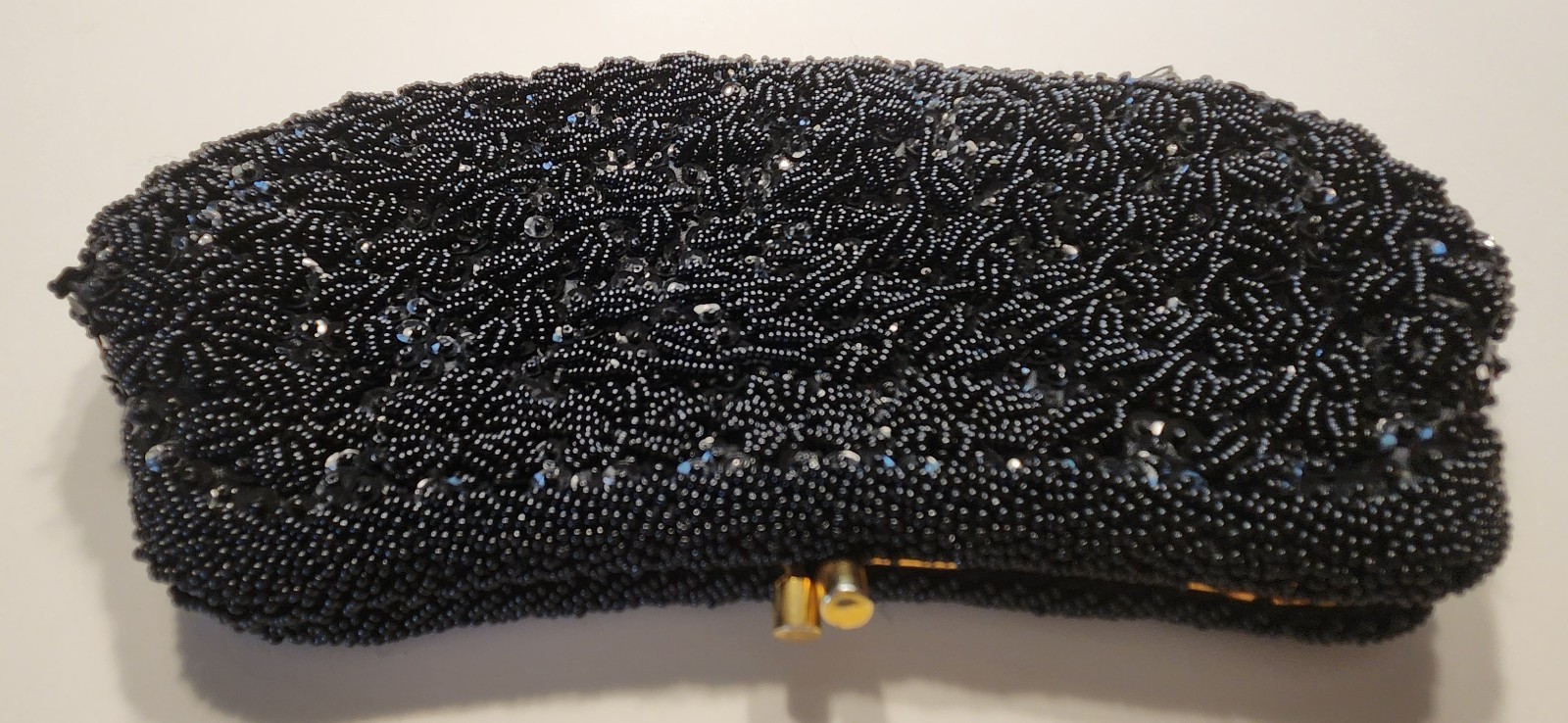 Vintage Hand Beaded Handbag Made In The Crown Colony of Hong Kong ~ Free Ship