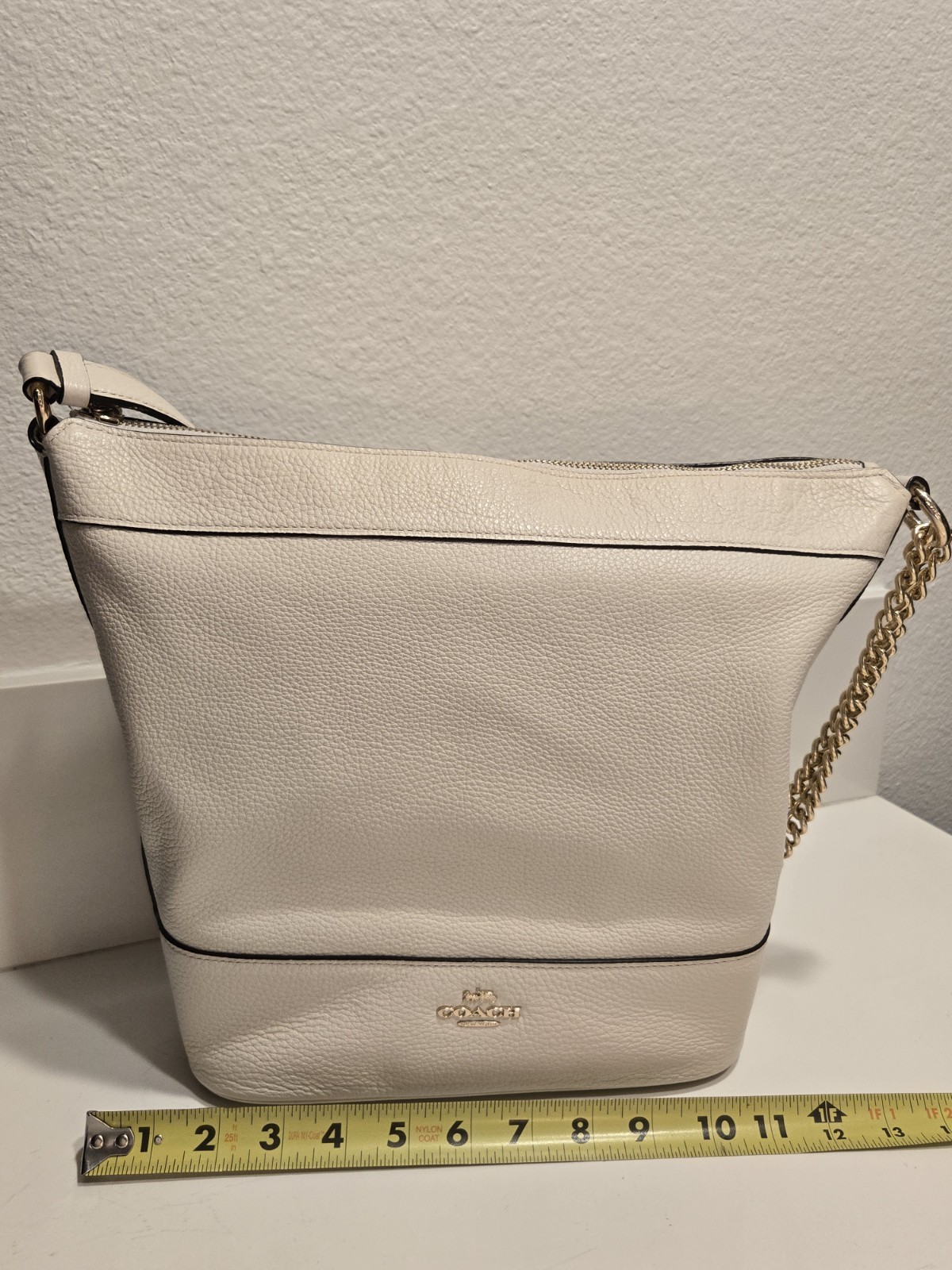 Coach Paxton Duffle in Chalk White Pebble Leather – Excellent Condition!