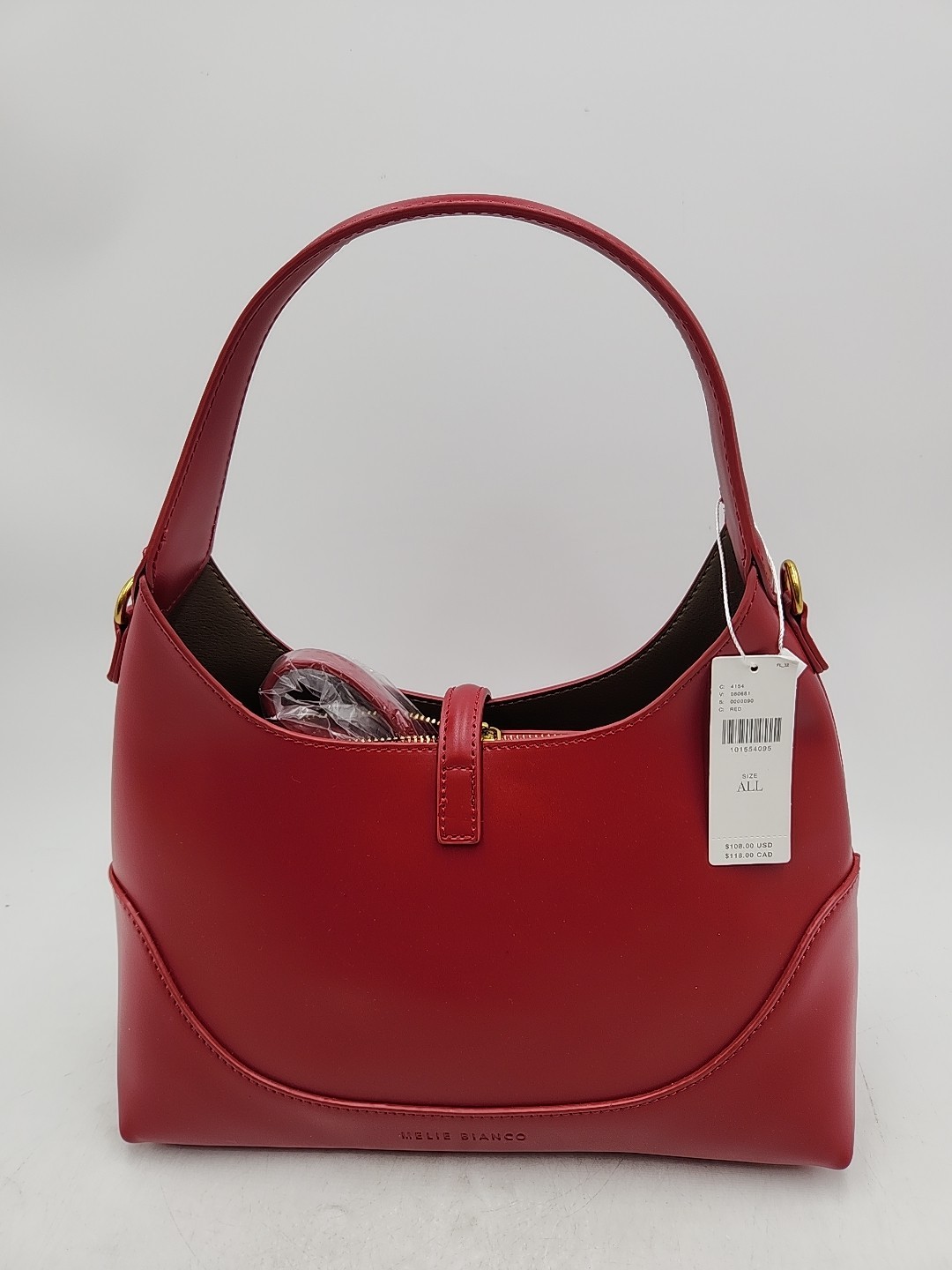 NEW Anthropologie Melie Blanco Shoulder Bag Red/Gold-Tone Hardware