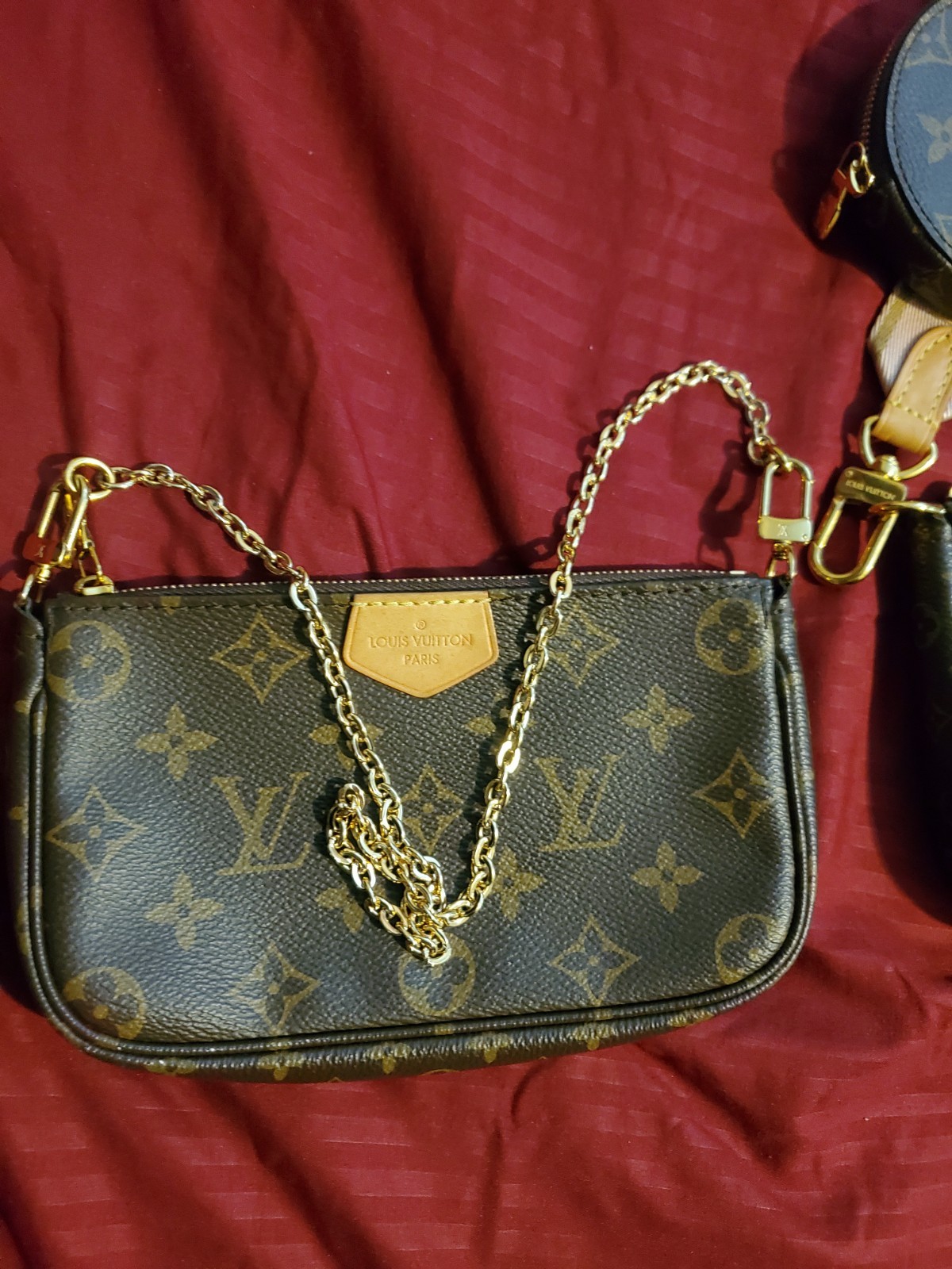 Louis Vuitton Monogram Multi Pochette Crossbody w/ Coin Purse Adjustable Strap
