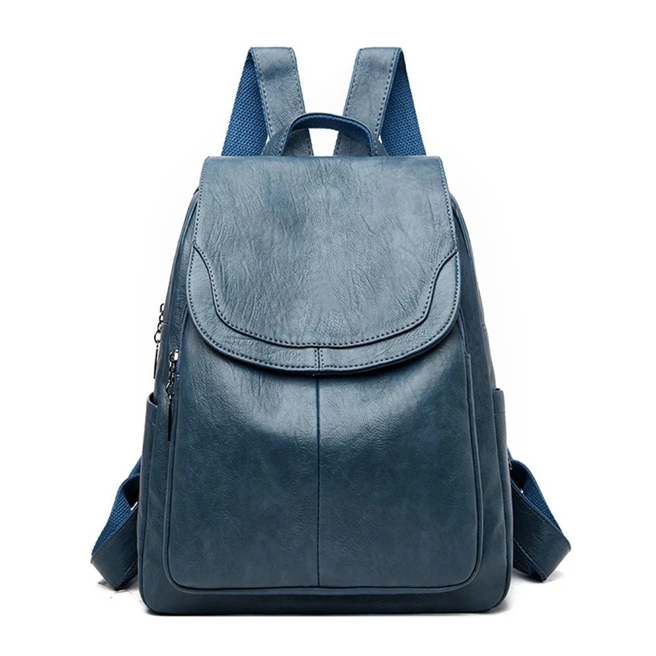 Anti-theft Soft Leather Backpack Women Vintage Shoulder Bag Ladies High Capacity