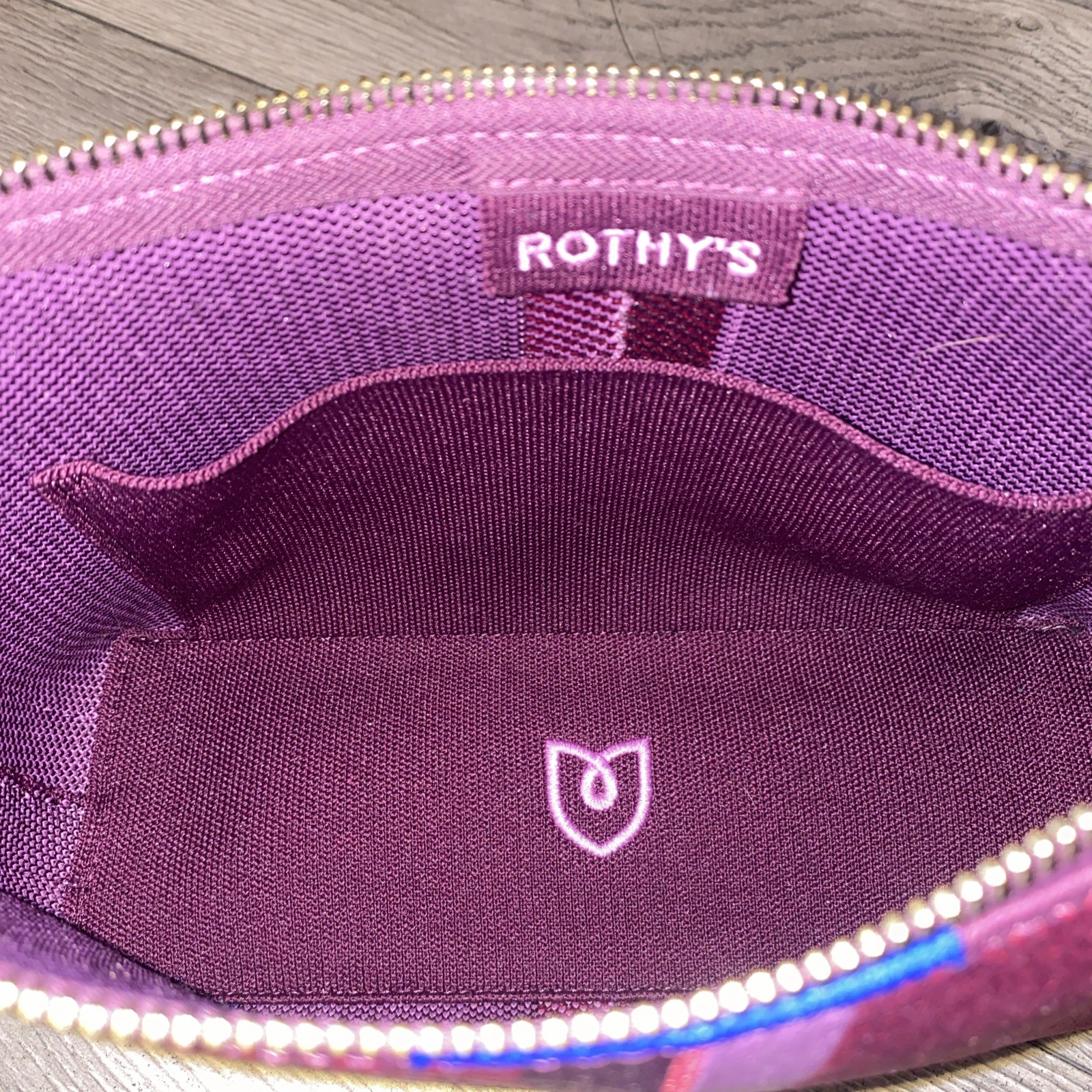 Rothy’s Casual Crossbody Bag in Plum Stripe Bag Purse