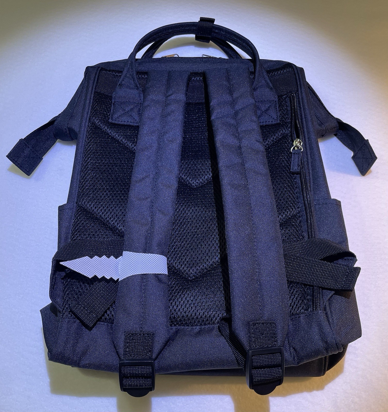 anello GRANDE Black Zip Backpack Top Handle Adjustable Straps Pockets 18L