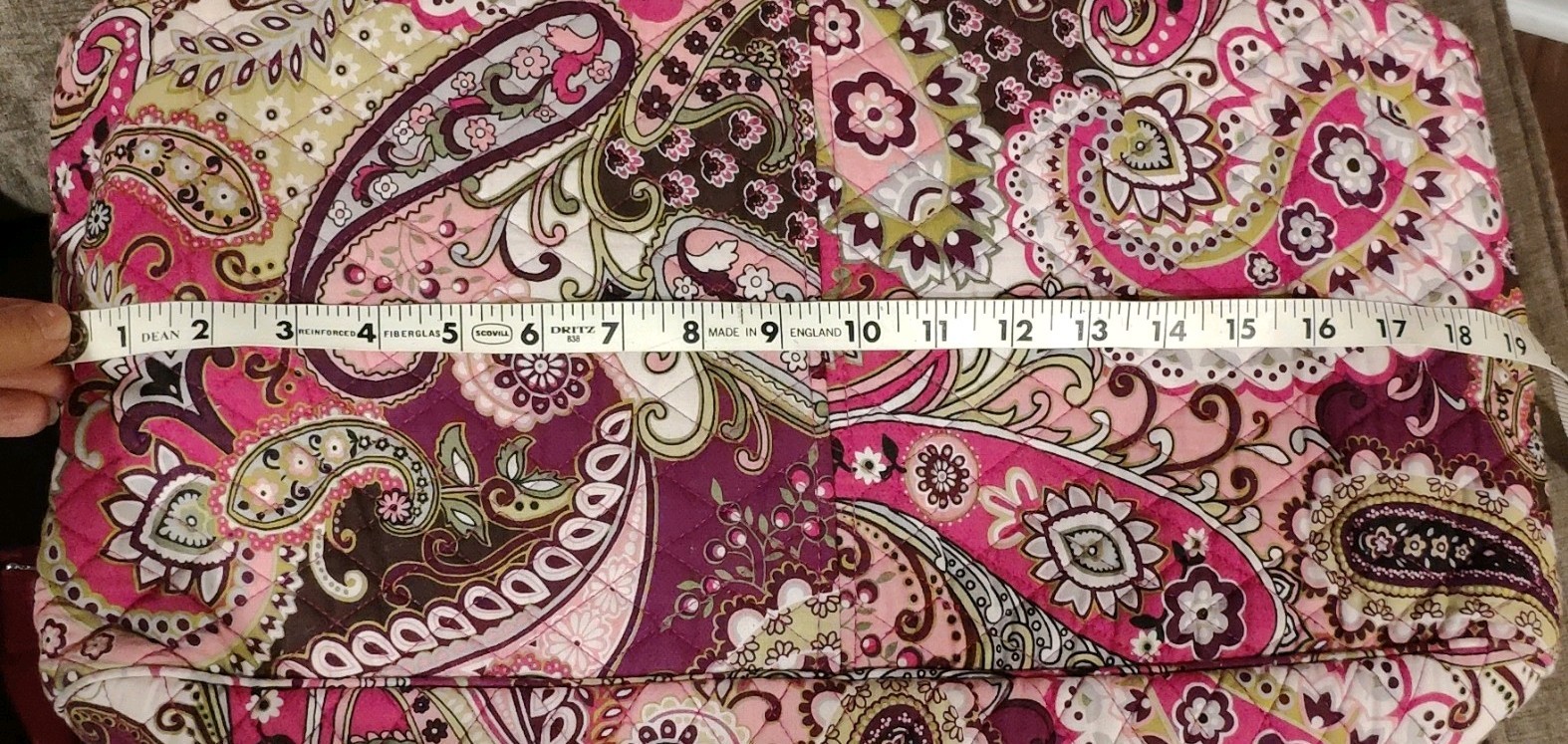 Vera Bradley Very Berry Paisley Weekender Duffle Bag w/ Strap & Luggage Sleeve
