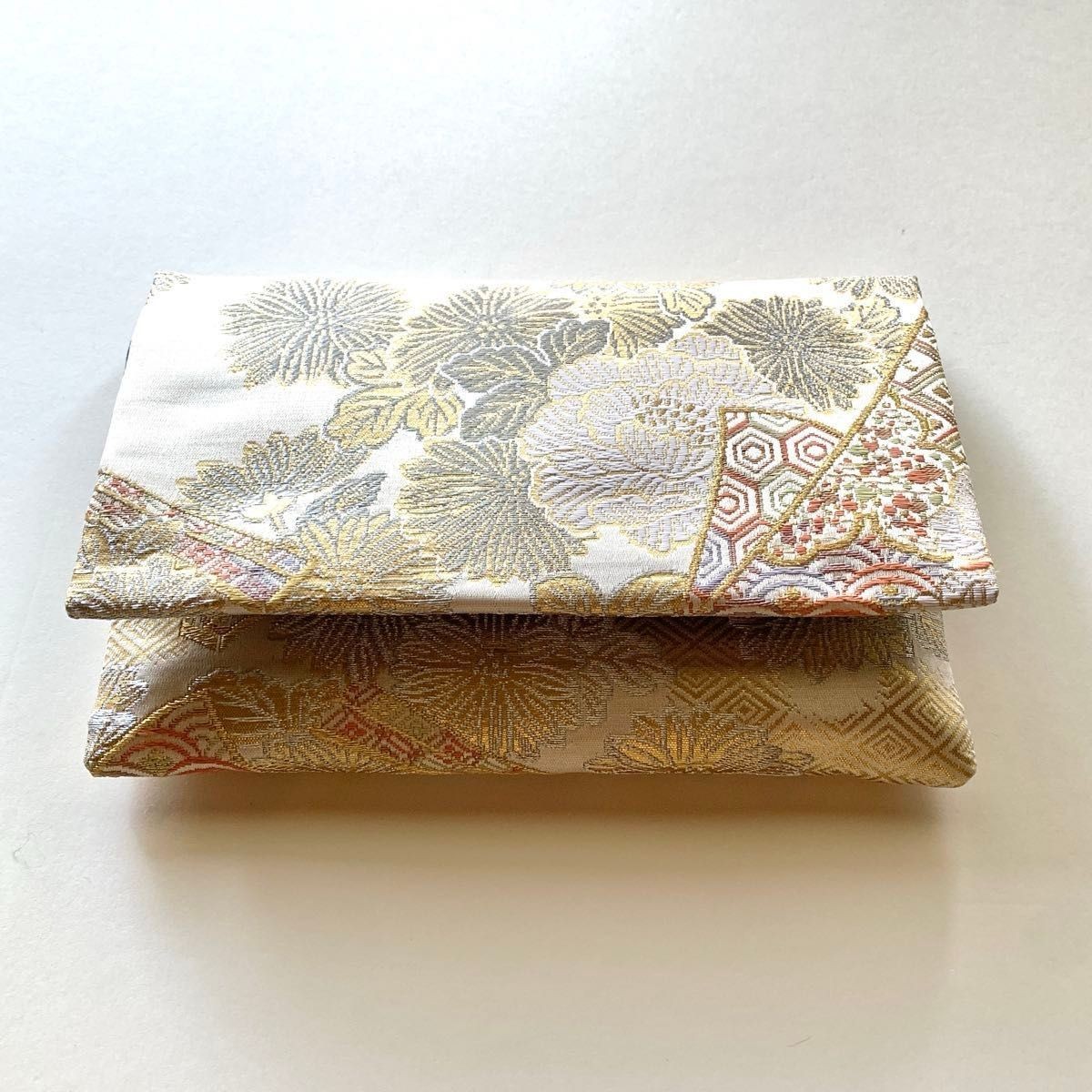 [Used] Kiryu Chest Woven Goshuincho Pouch Bag Clutch JAPANese Textile From JAPAN