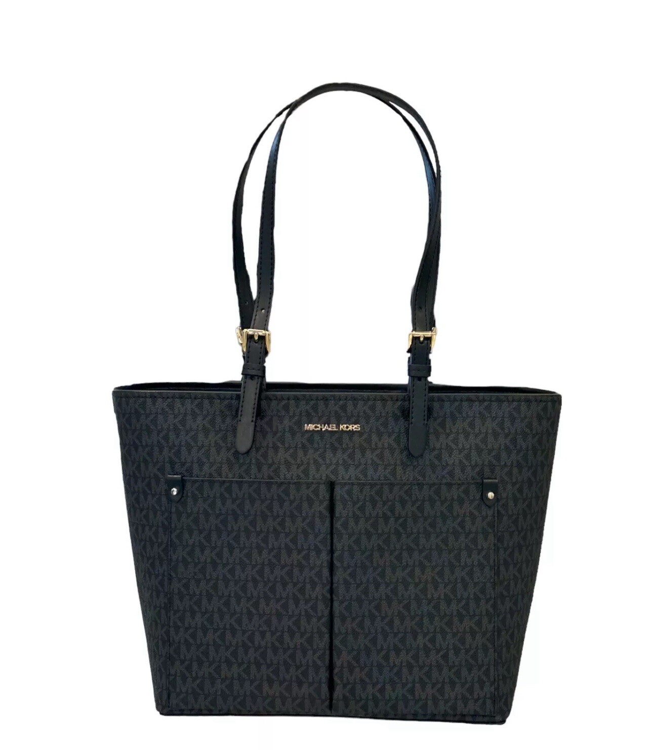 MICHAEL KORS JET SET TRAVEL MEDIUM DOUBLE POCKET TOTE SHOULDER BAG