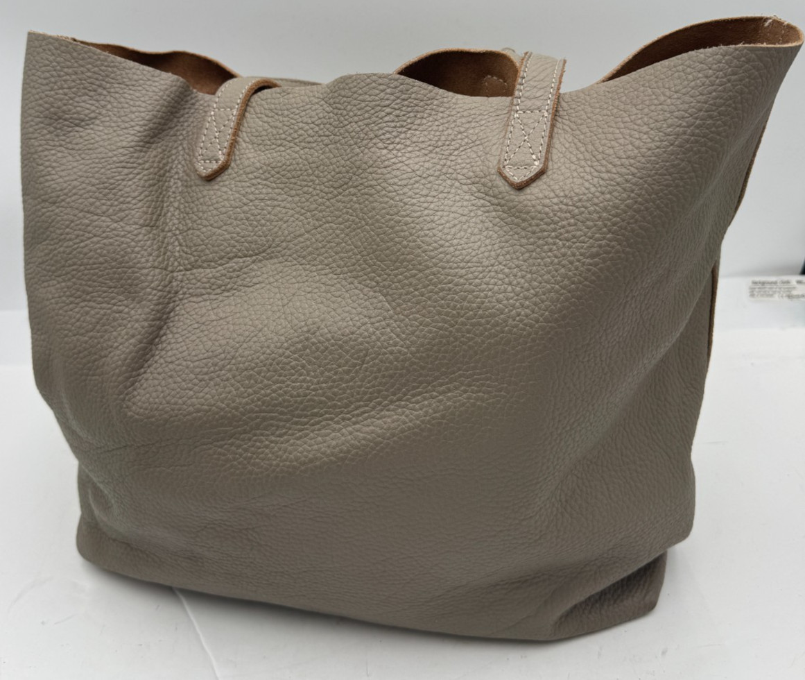 Cuyana Classic Structured Women’s Handbag Brown Leather Double Handle Tote Bag