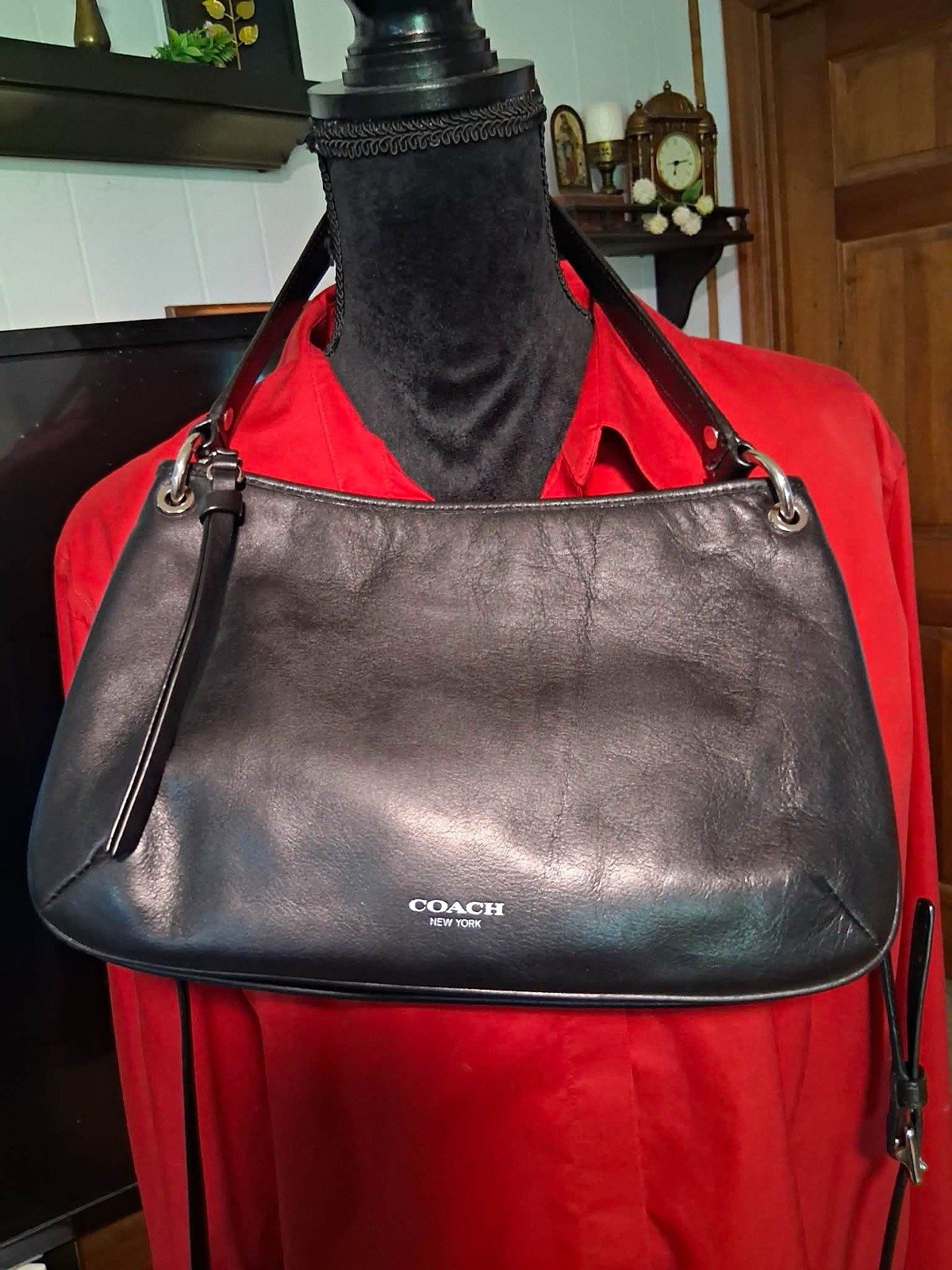 Coach Black Legacy Casset Crossbody Leather Flap