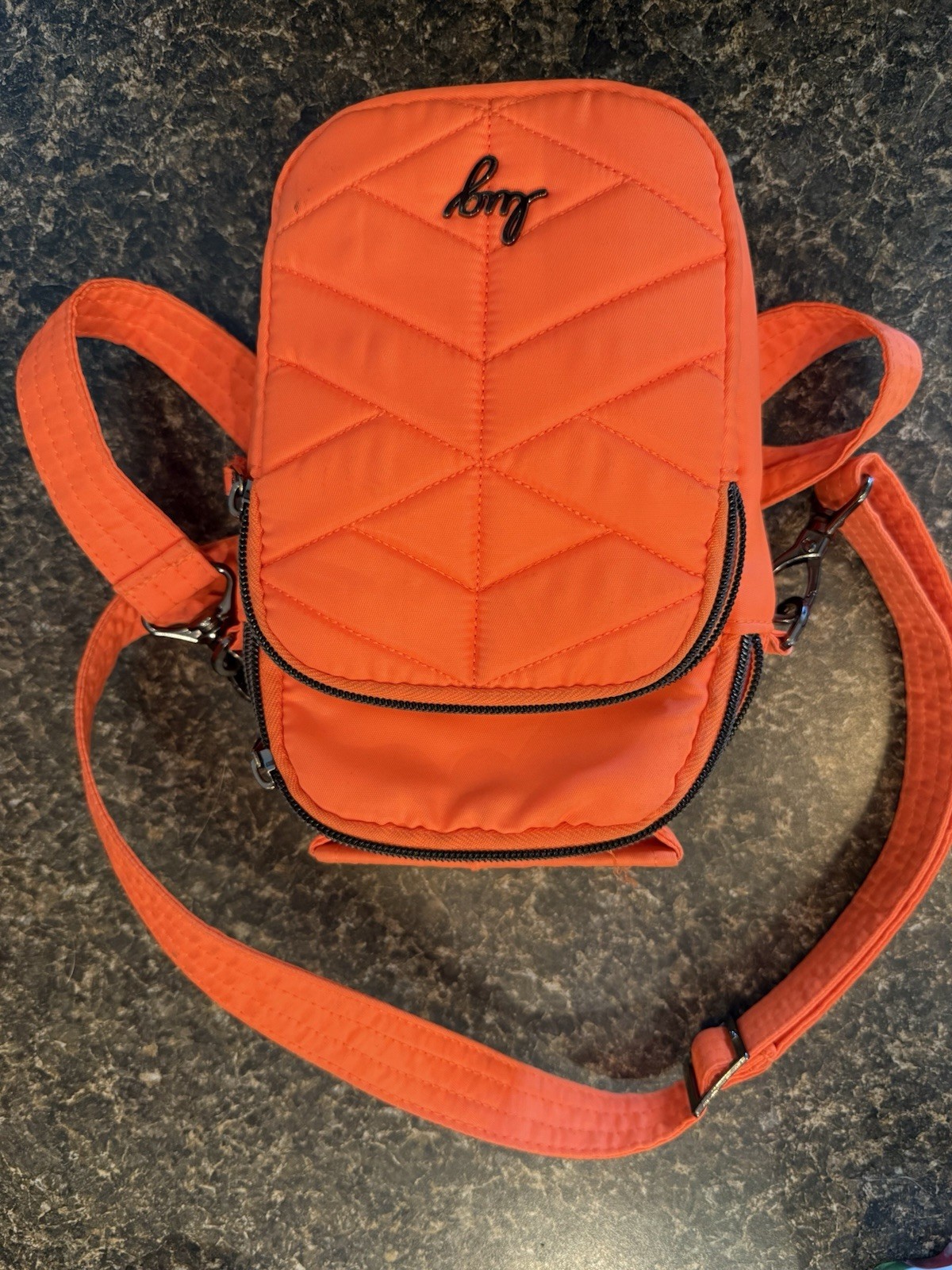 Lug Skeeter Mini 2 Crossbody/Convertible Belt Bag. Neon Orange. Trendy