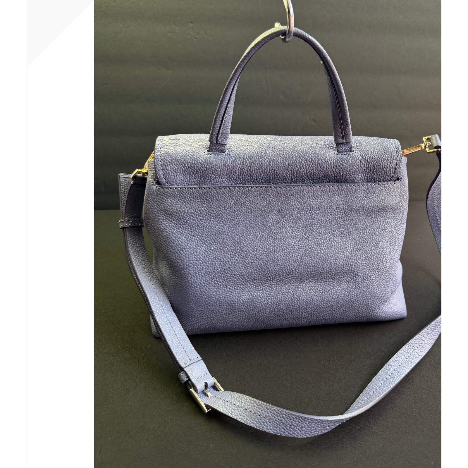 Kate Spade Orchard Street Hemsley Leather Crossbody Bag Blue Purple JMT Monogram