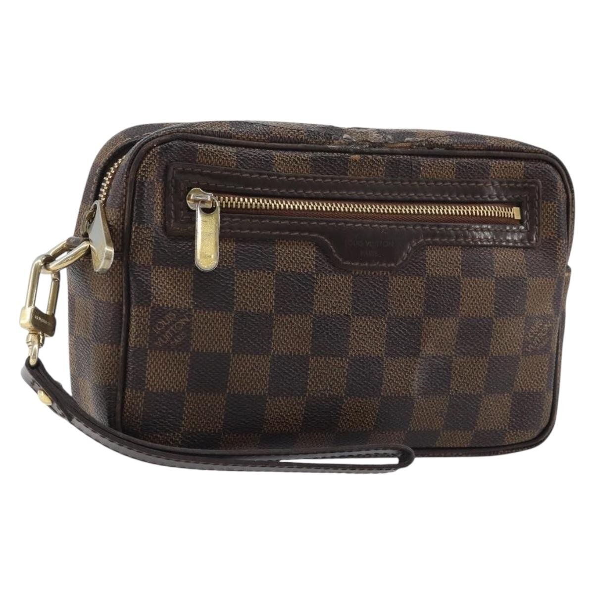 LOUIS VUITTON Damier Ebene Pochette Billets Macau Clutch Bag N61739 Auth BA11690